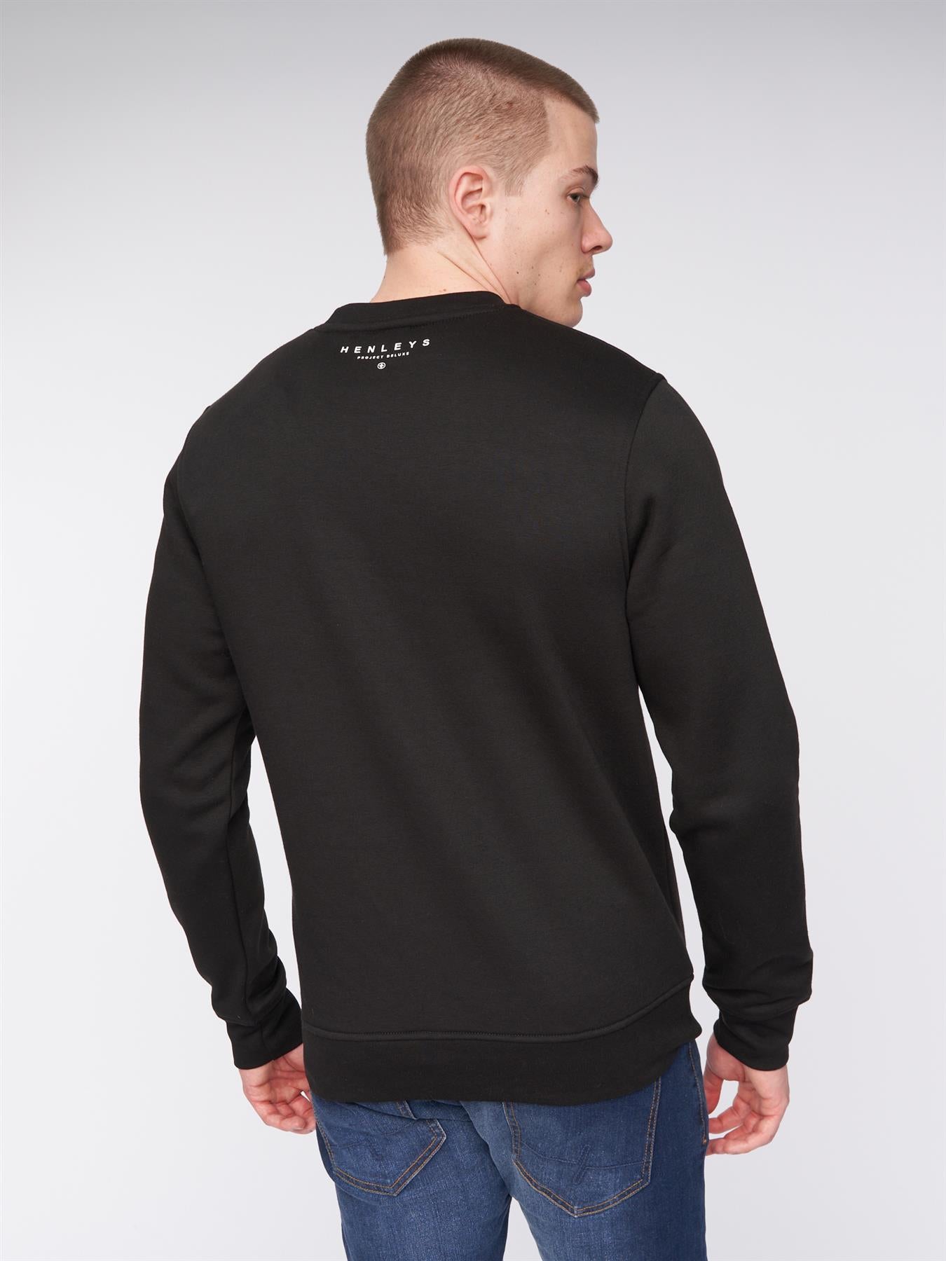 Mens Scripthen Crew Sweat Black