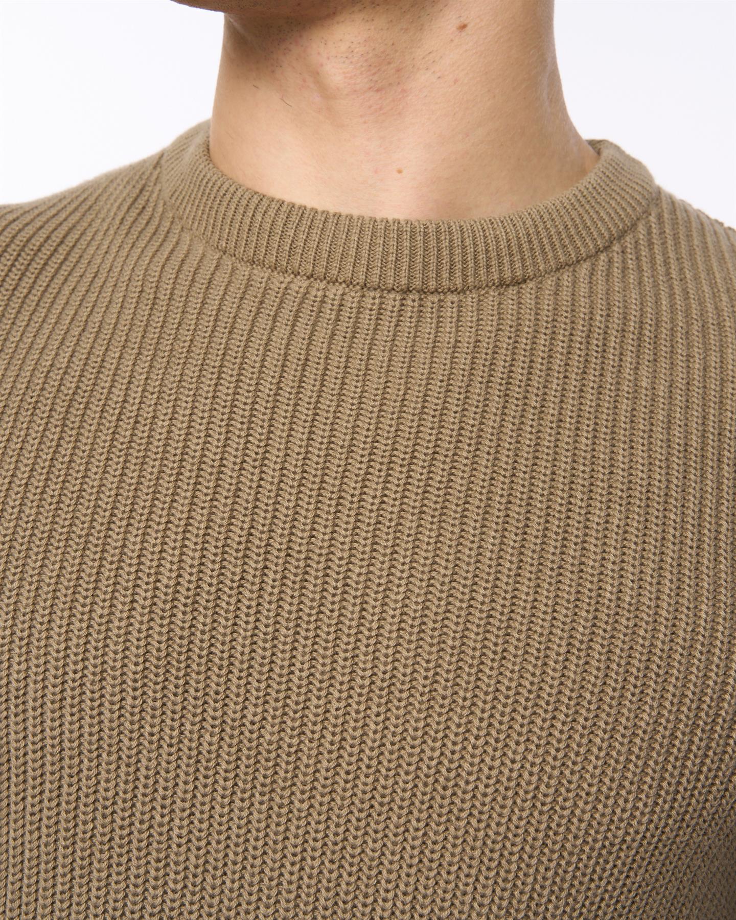 Mens Jampster Crew Knit Taupe
