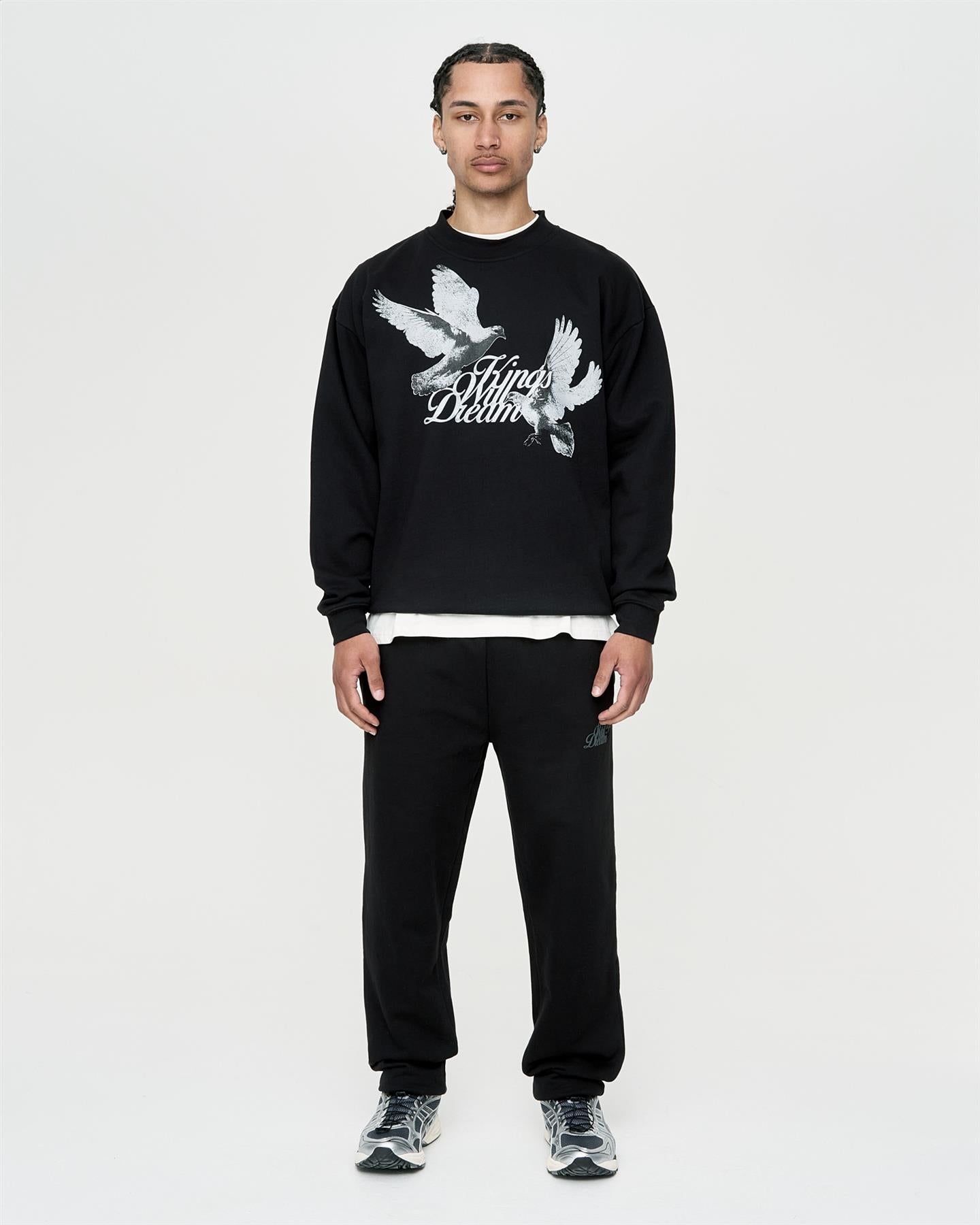 Mens Studio High Flying Doves Crew Sweat Black