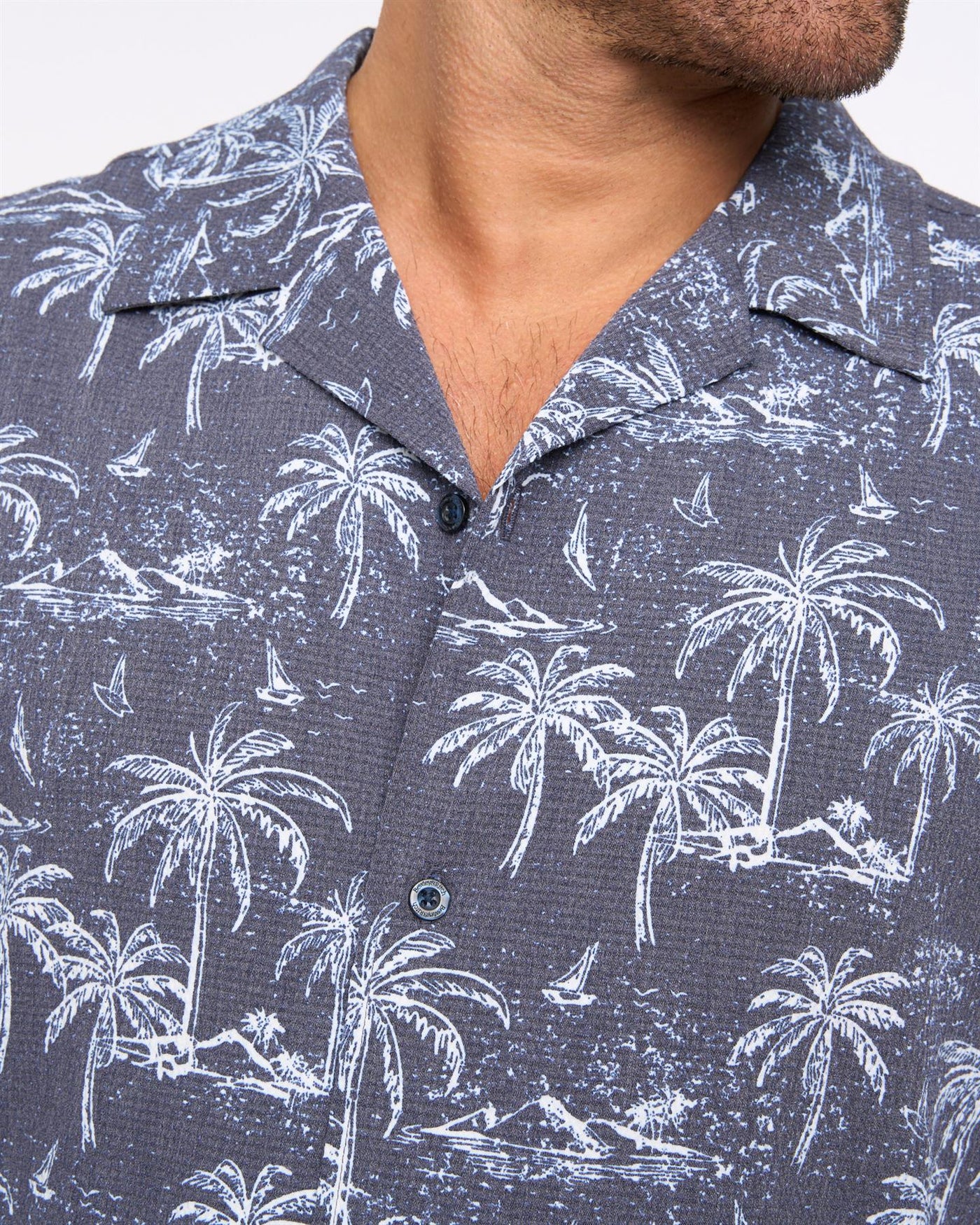 Mens Arecas Short Sleeve Shirt Navy