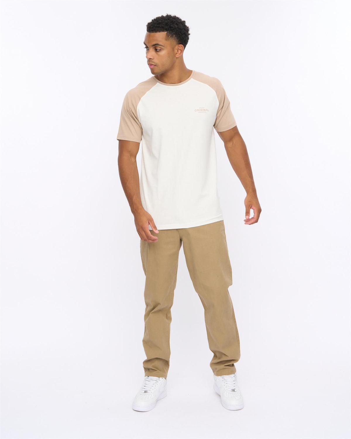 Mens Meza T-Shirt Off White/Stone