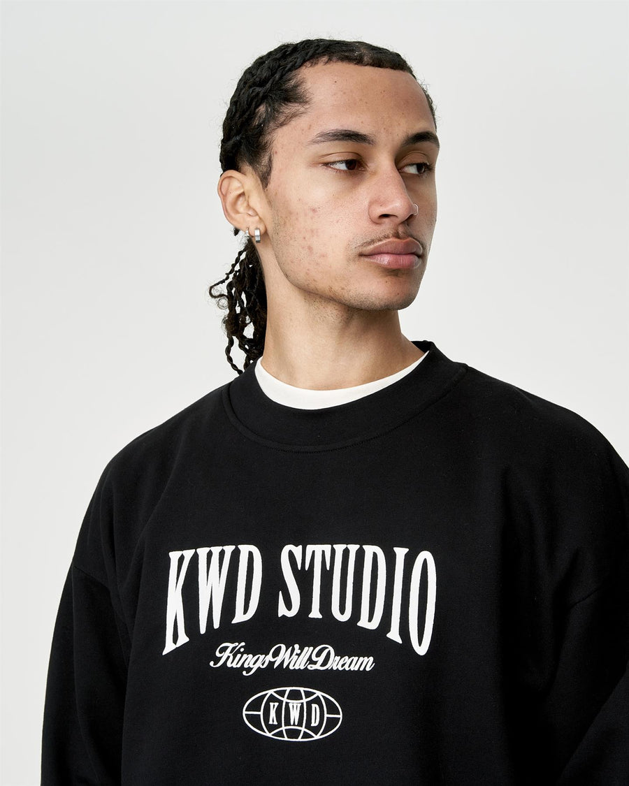 Mens Studio Studios Crew Sweat Black