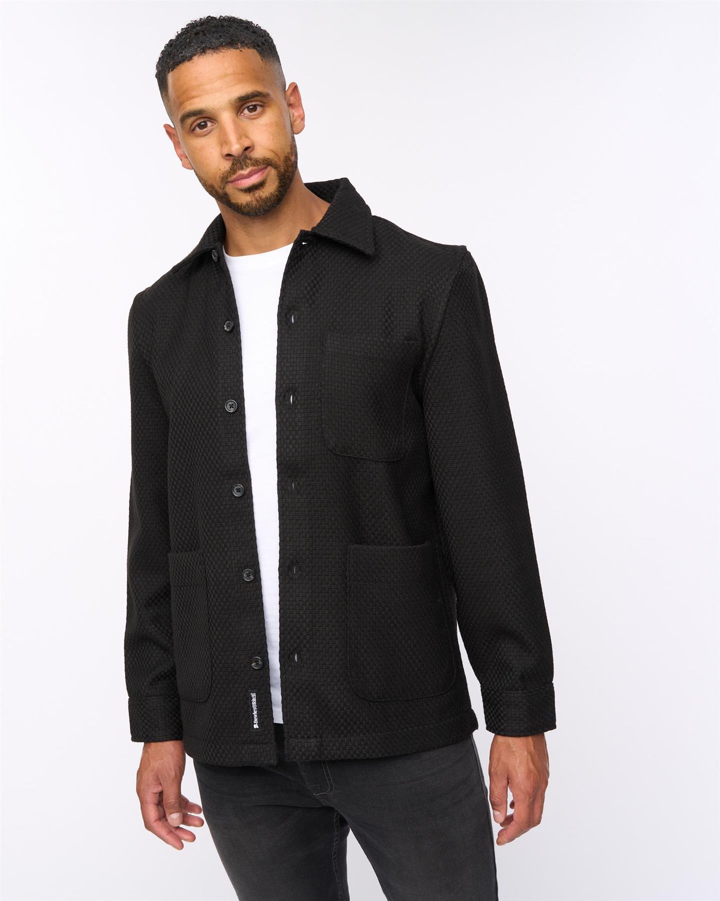 Haynerson Textured Overshirt Black