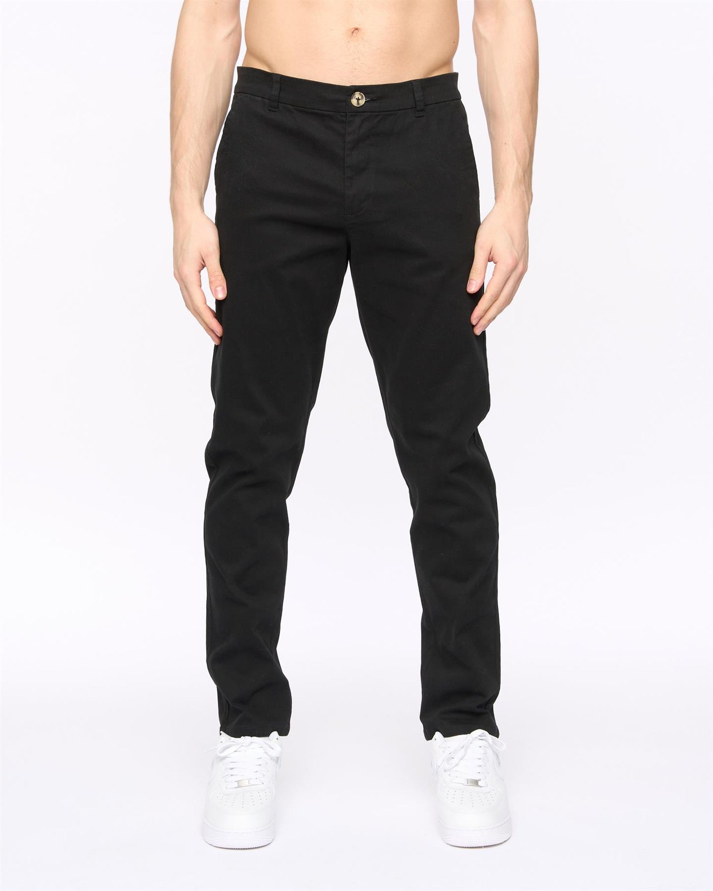 Crosshatch Mens Roysden Chinos Black