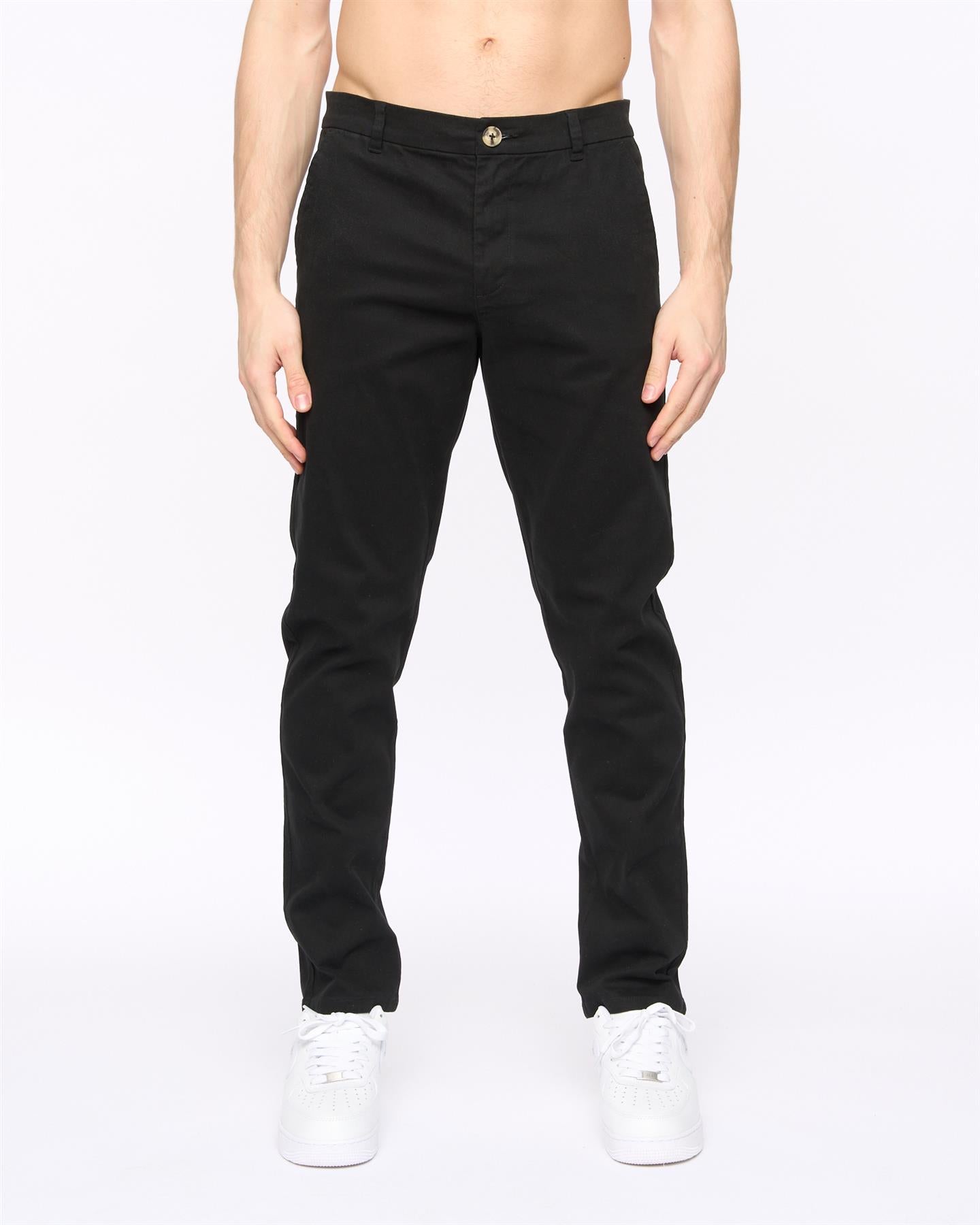 Crosshatch Mens Roysden Chinos Black