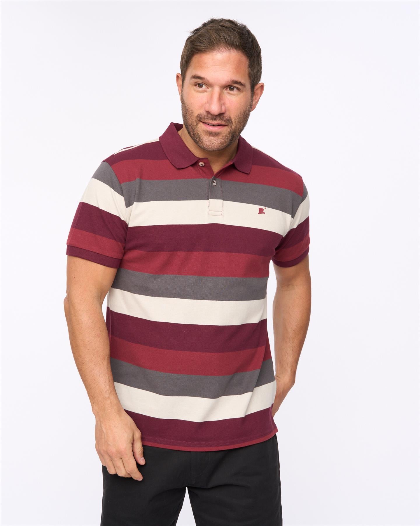 Mens Hadley Polo Burgundy