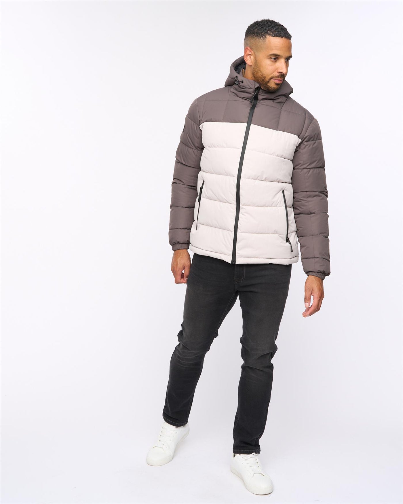 Archdale Puffer Jacket Dark Taupe/Stone