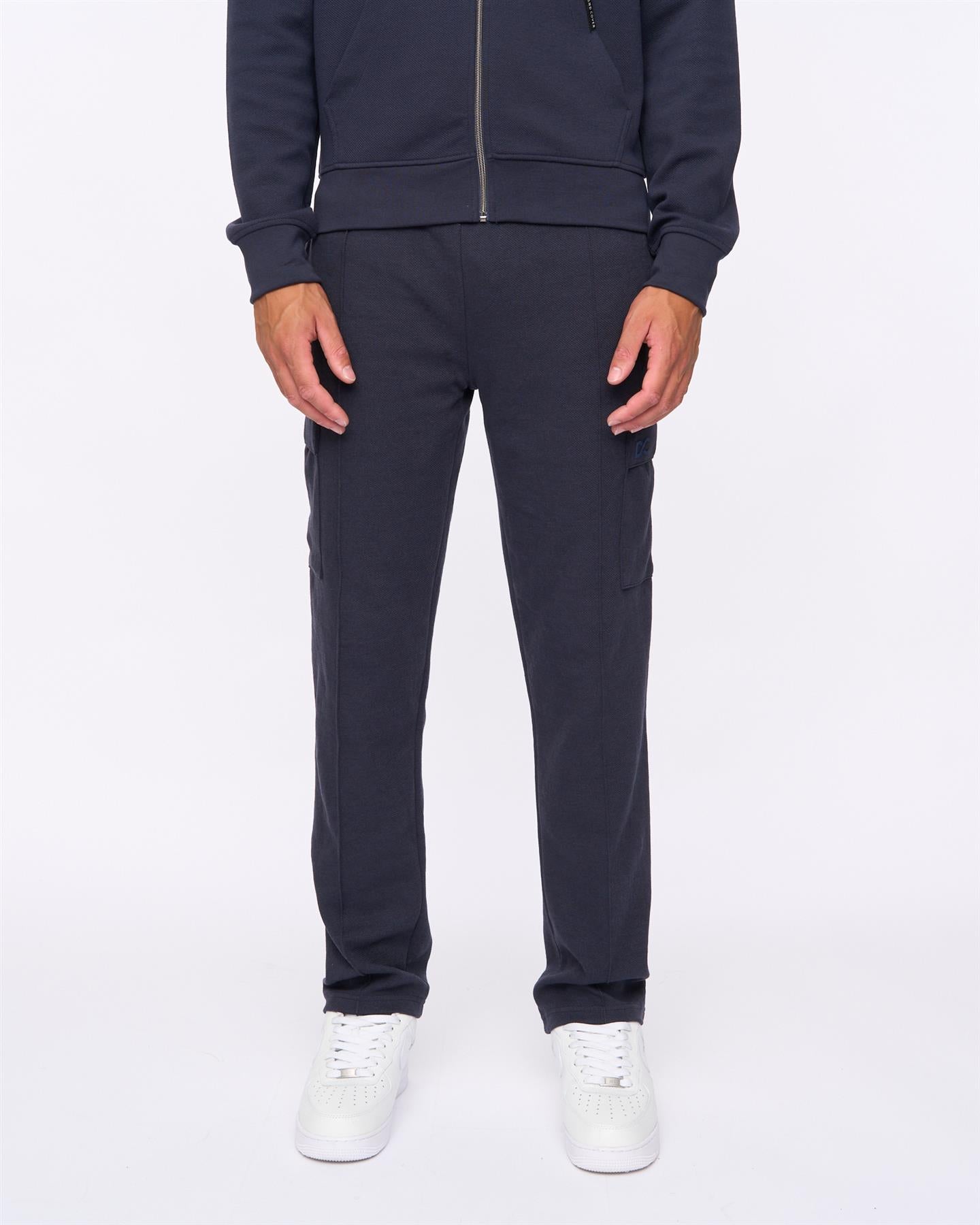 Mens Optimus Hoodie & Combat Joggers Set Navy