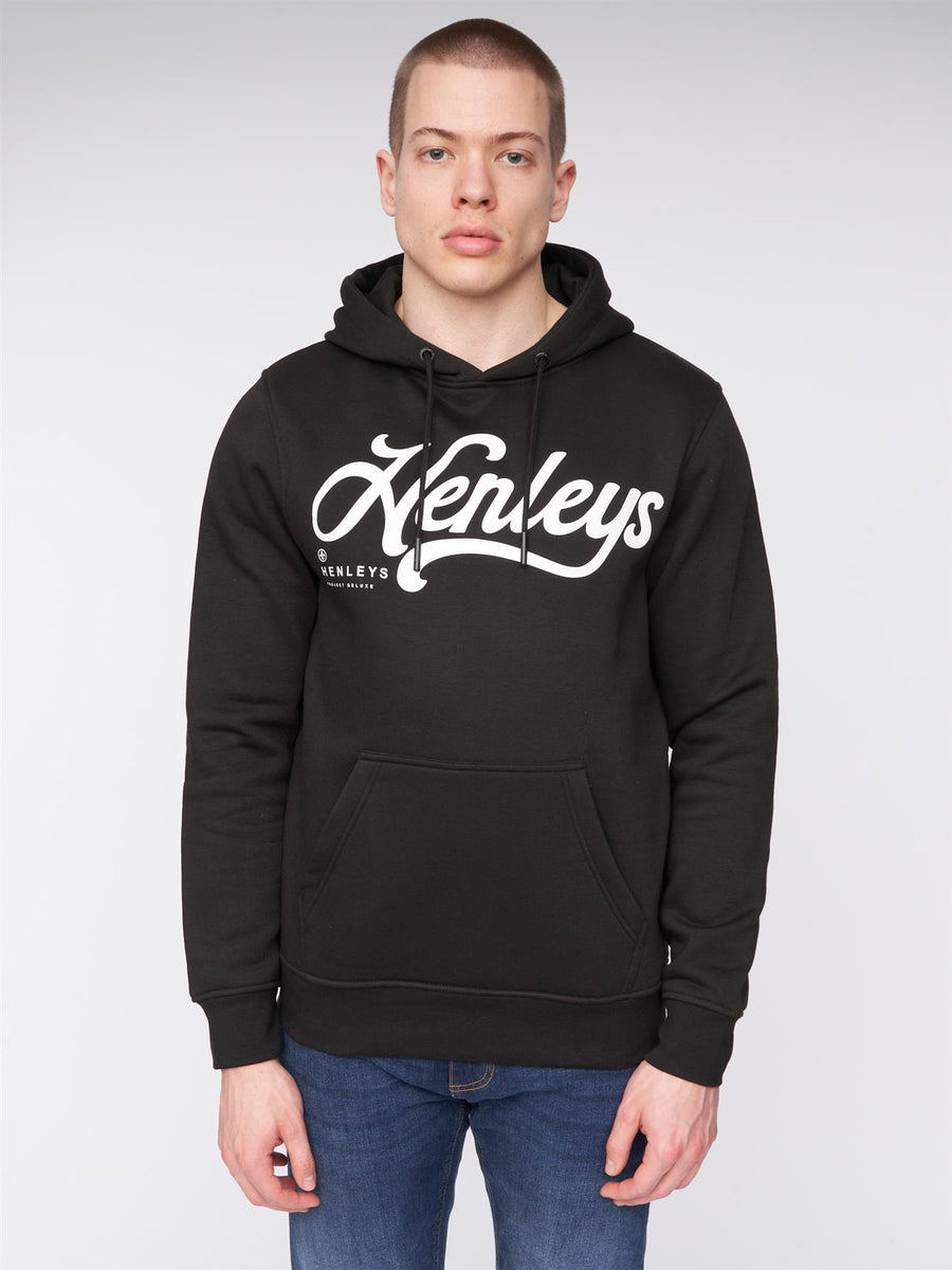 Mens Scripthen Hoodie Black