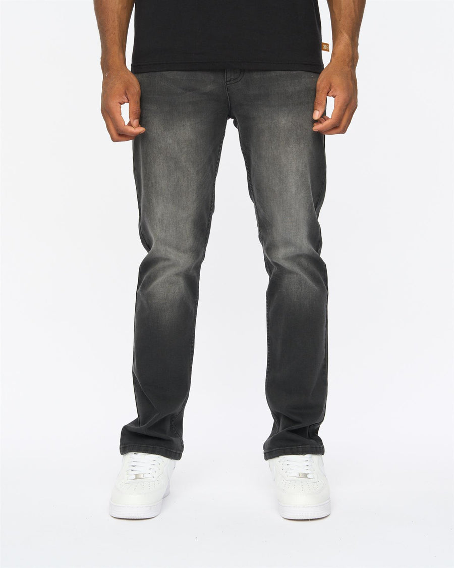 Mens Janstar Straight Leg Jeans Black Wash