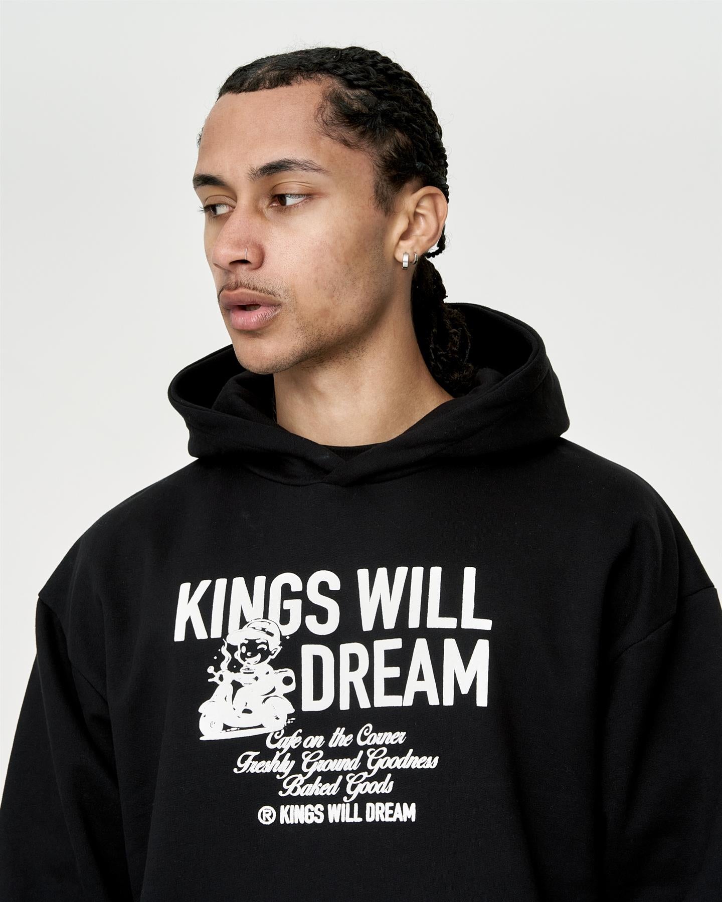 Mens Studio Cafe Boy Hoodie Black
