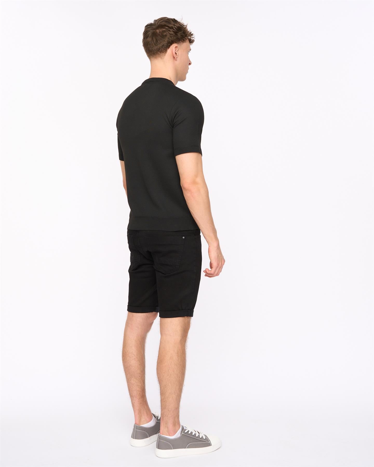 Mens Marvela Knit T-Shirt Black