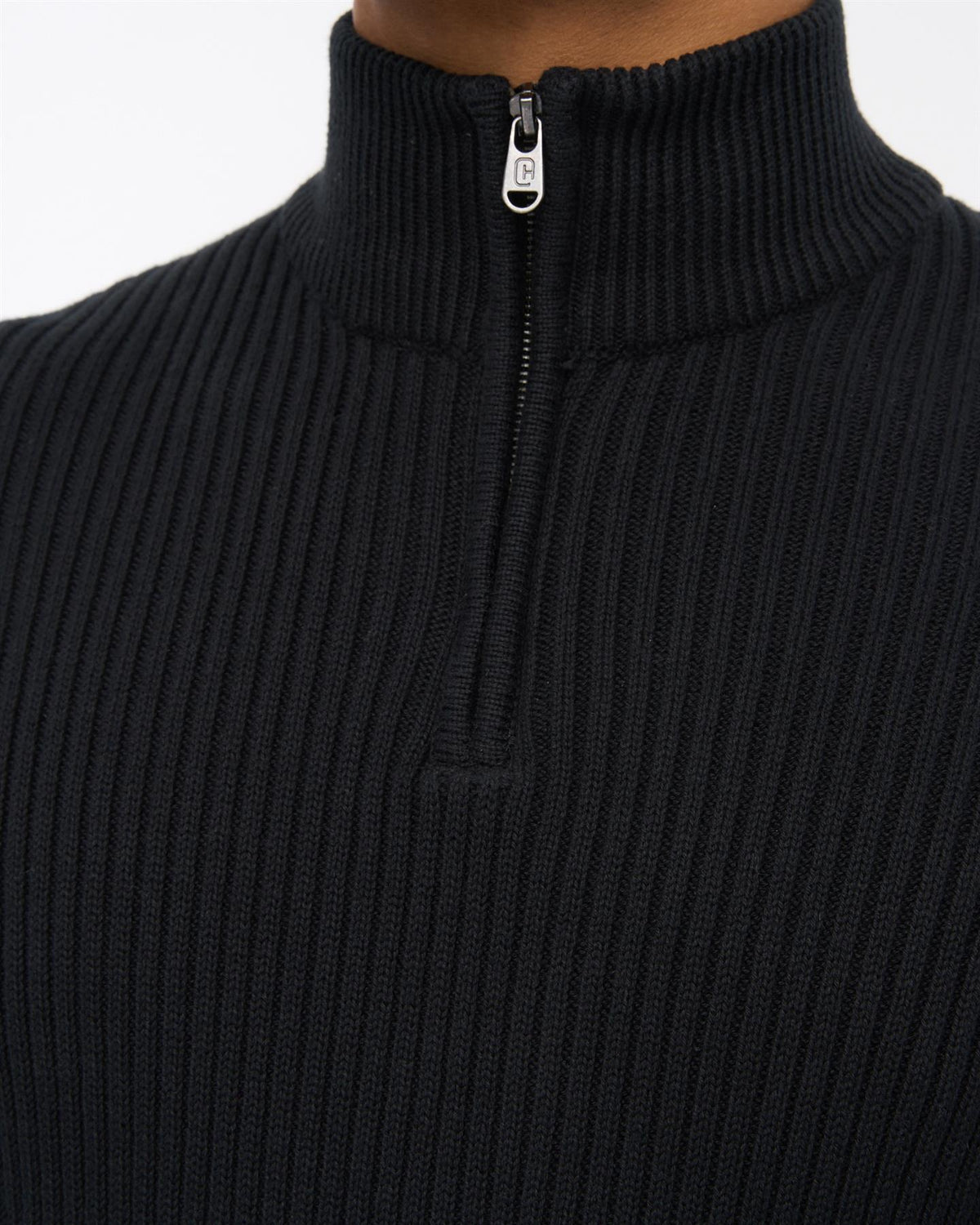 Mens Havaline 1/4 Zip Knit Black