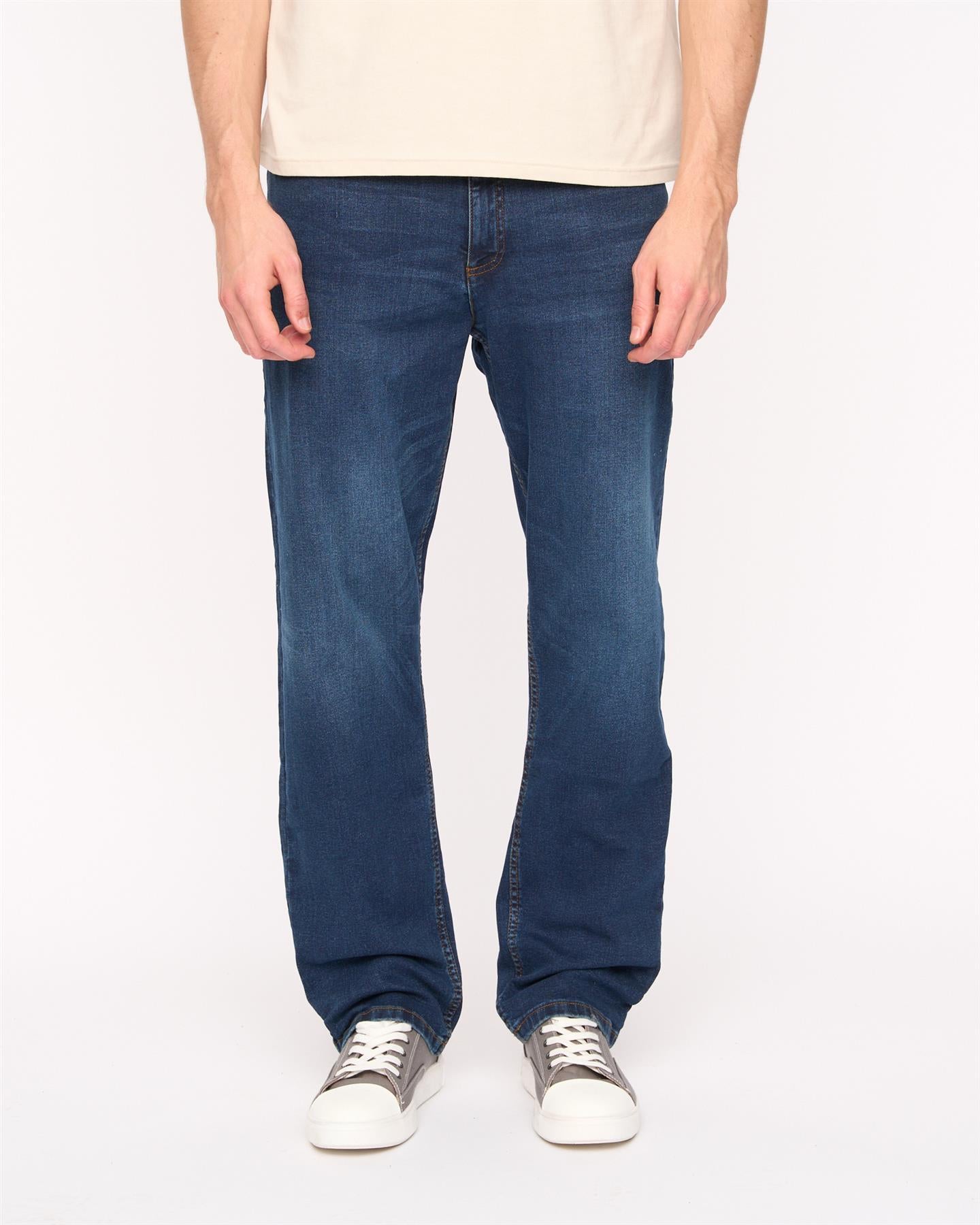 Mens Kelvyn Relaxed Fit Jeans Dark Wash