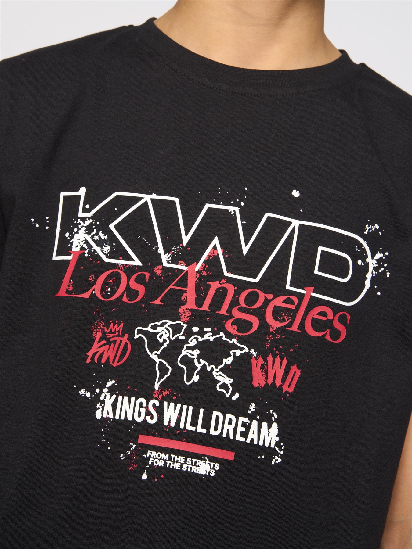 Kids Boys Mapped T-Shirt Black