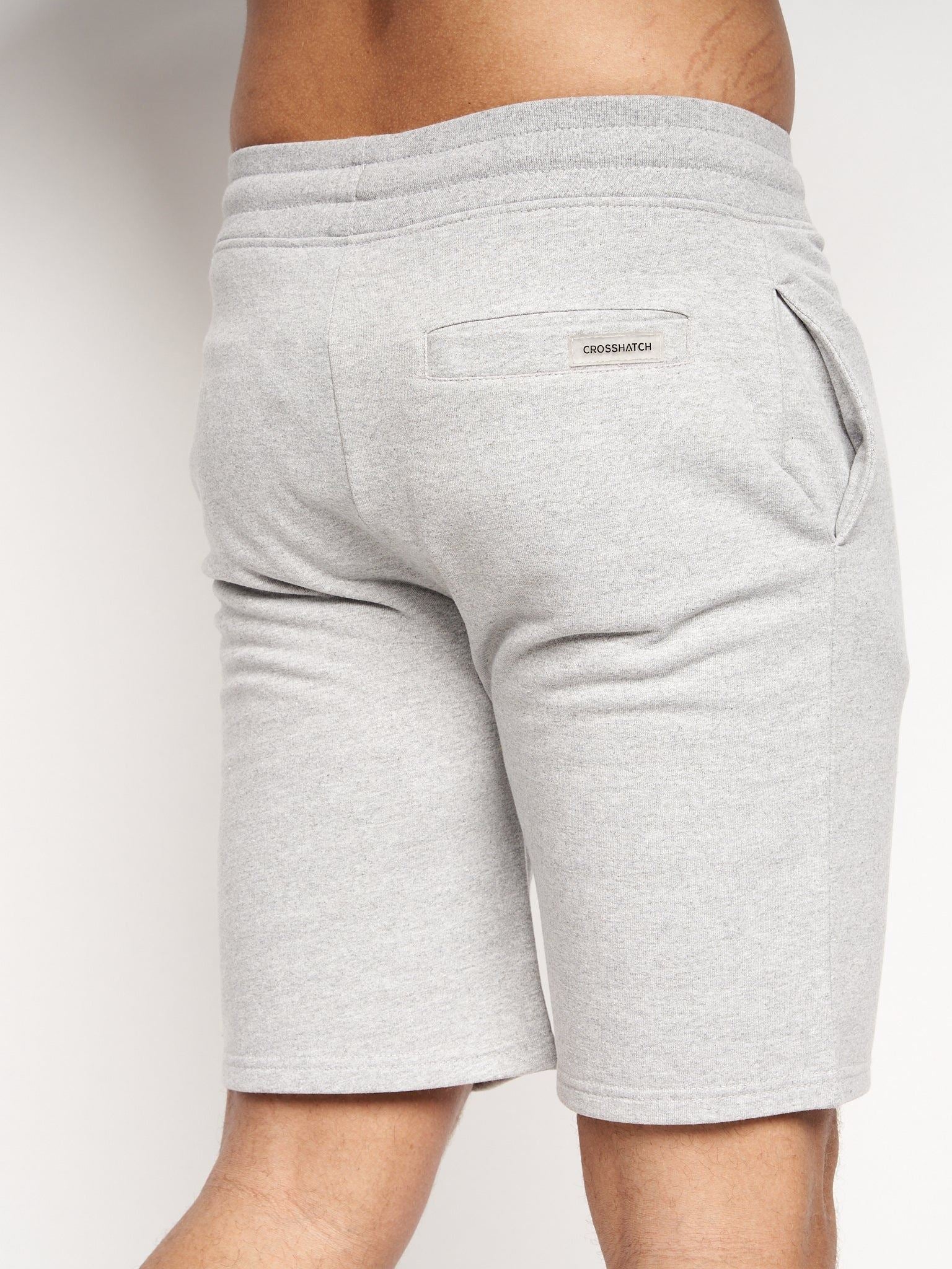 Mens Bengston Jog Shorts Grey Marl