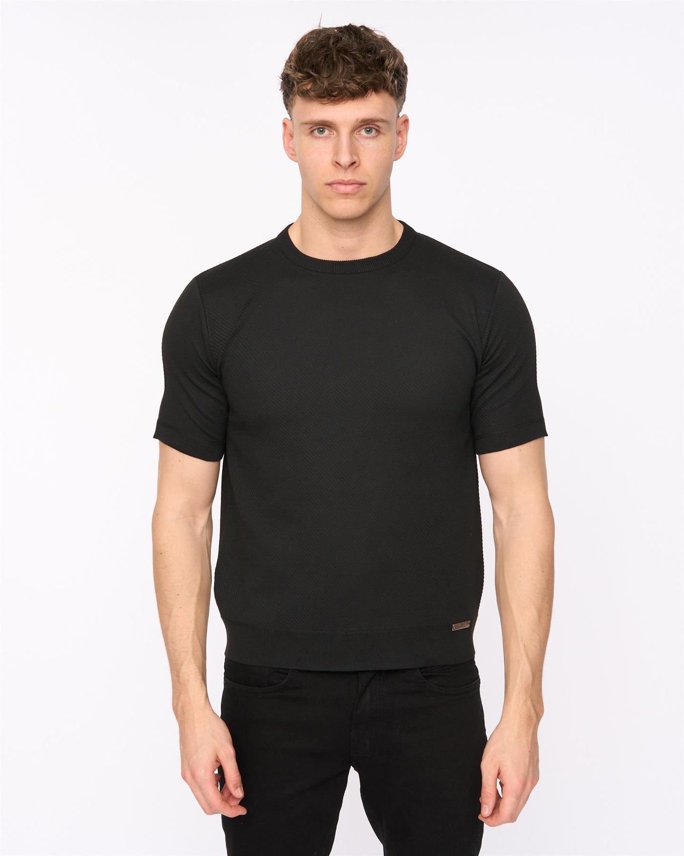 Mens Marvela Knit T-Shirt Black