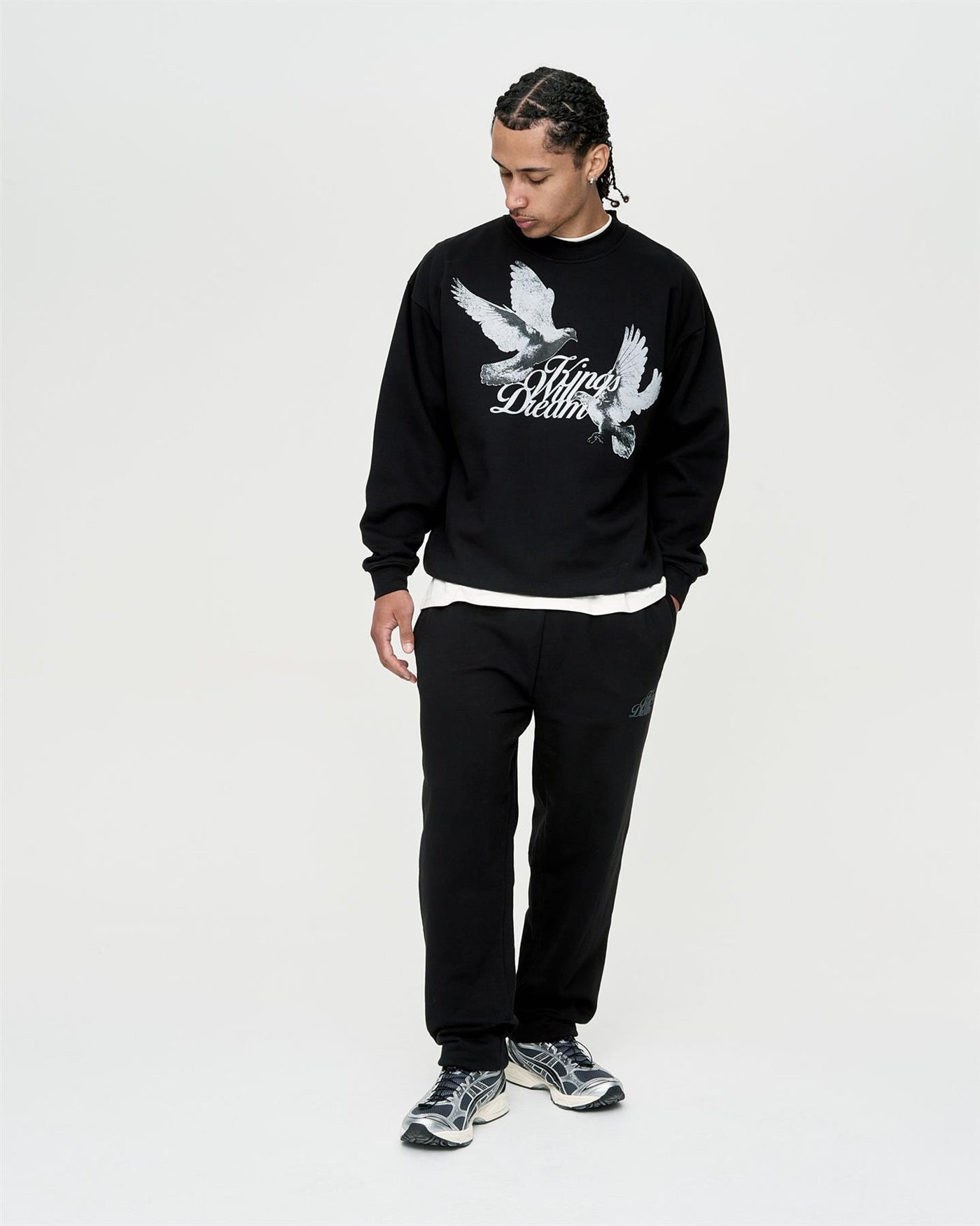 Mens Studio High Flying Doves Crew Sweat Black