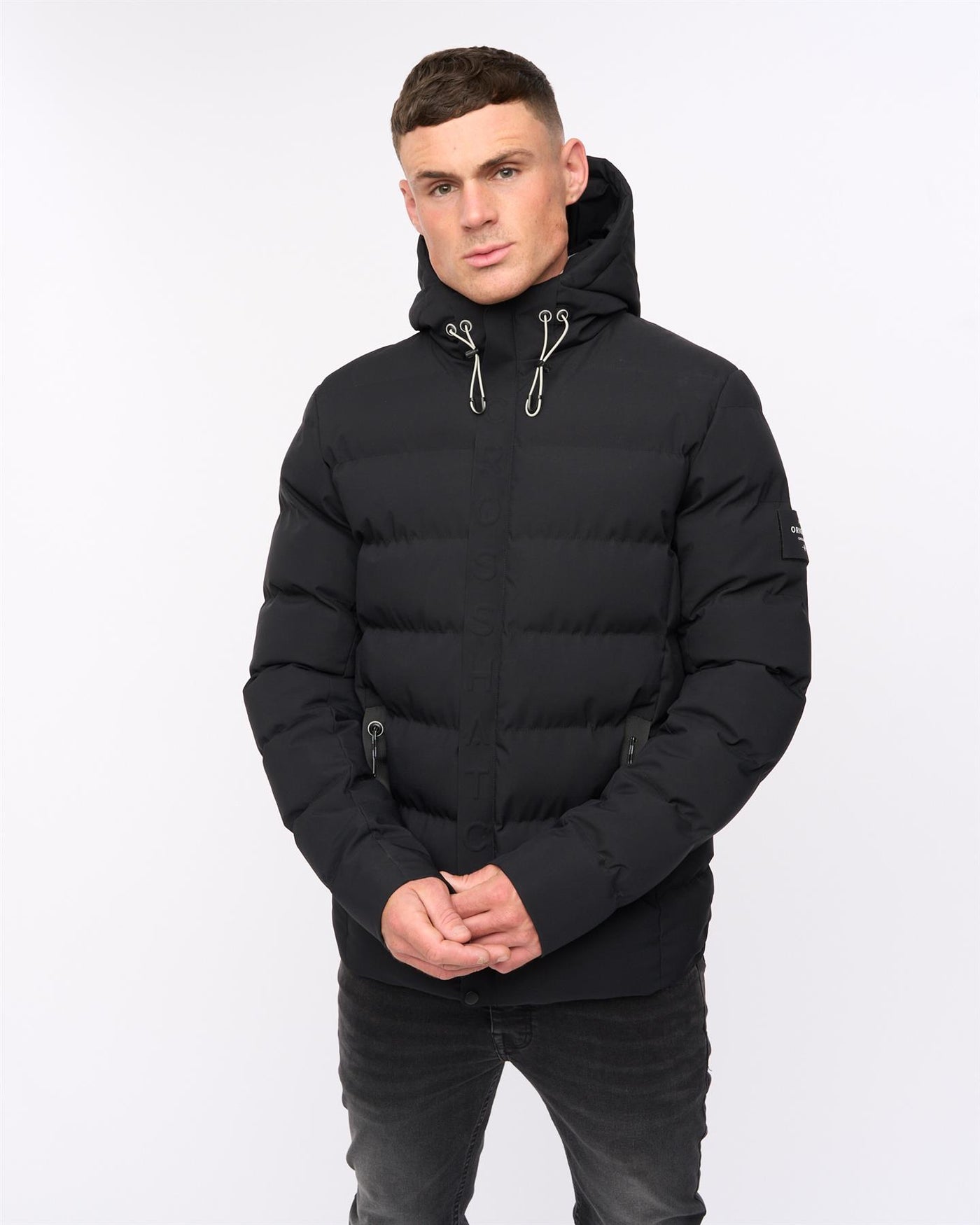 Mens Kampleys Embossed Jacket Black