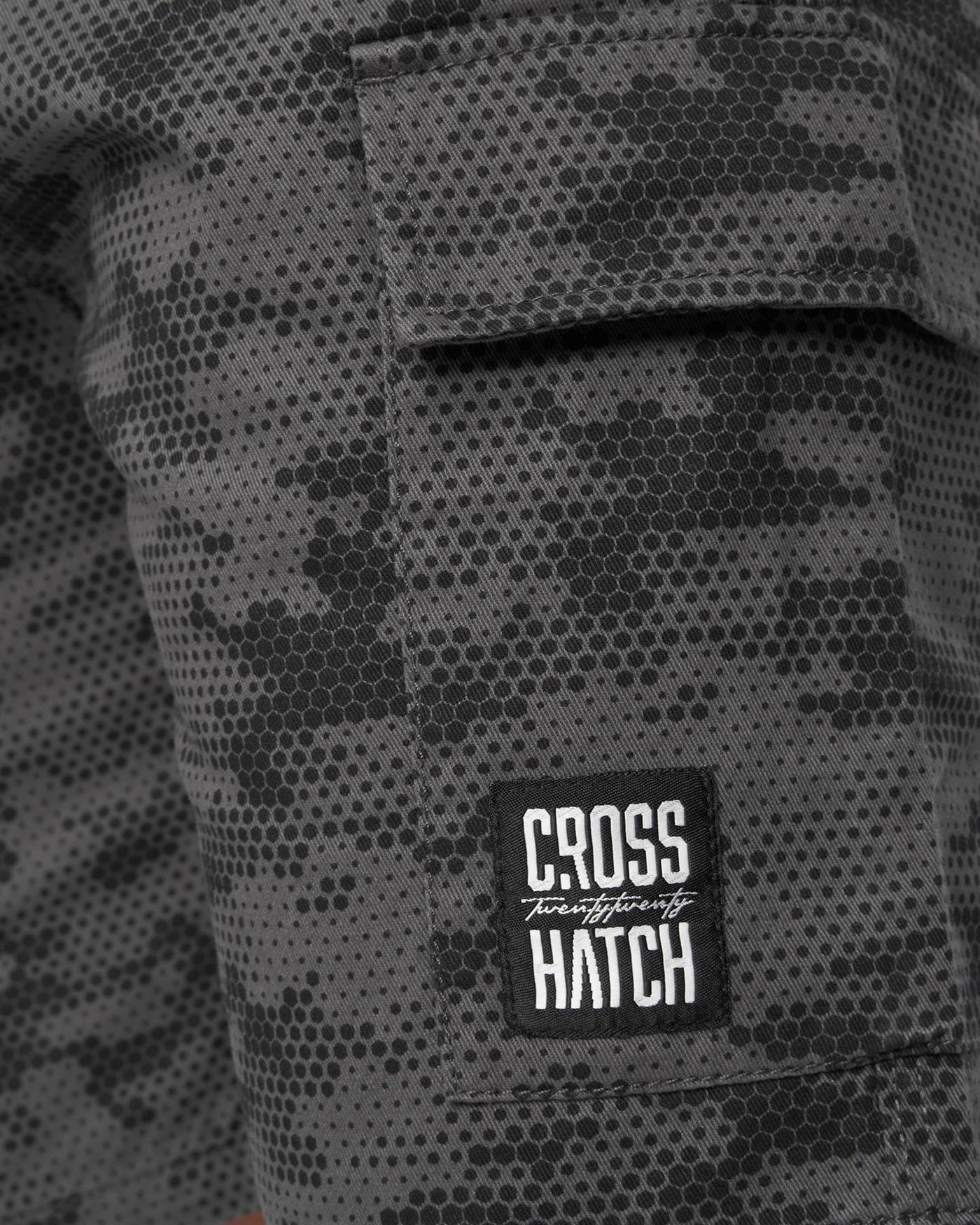 Mens Janscore Elastic Waist Cargo Shorts Dark Grey