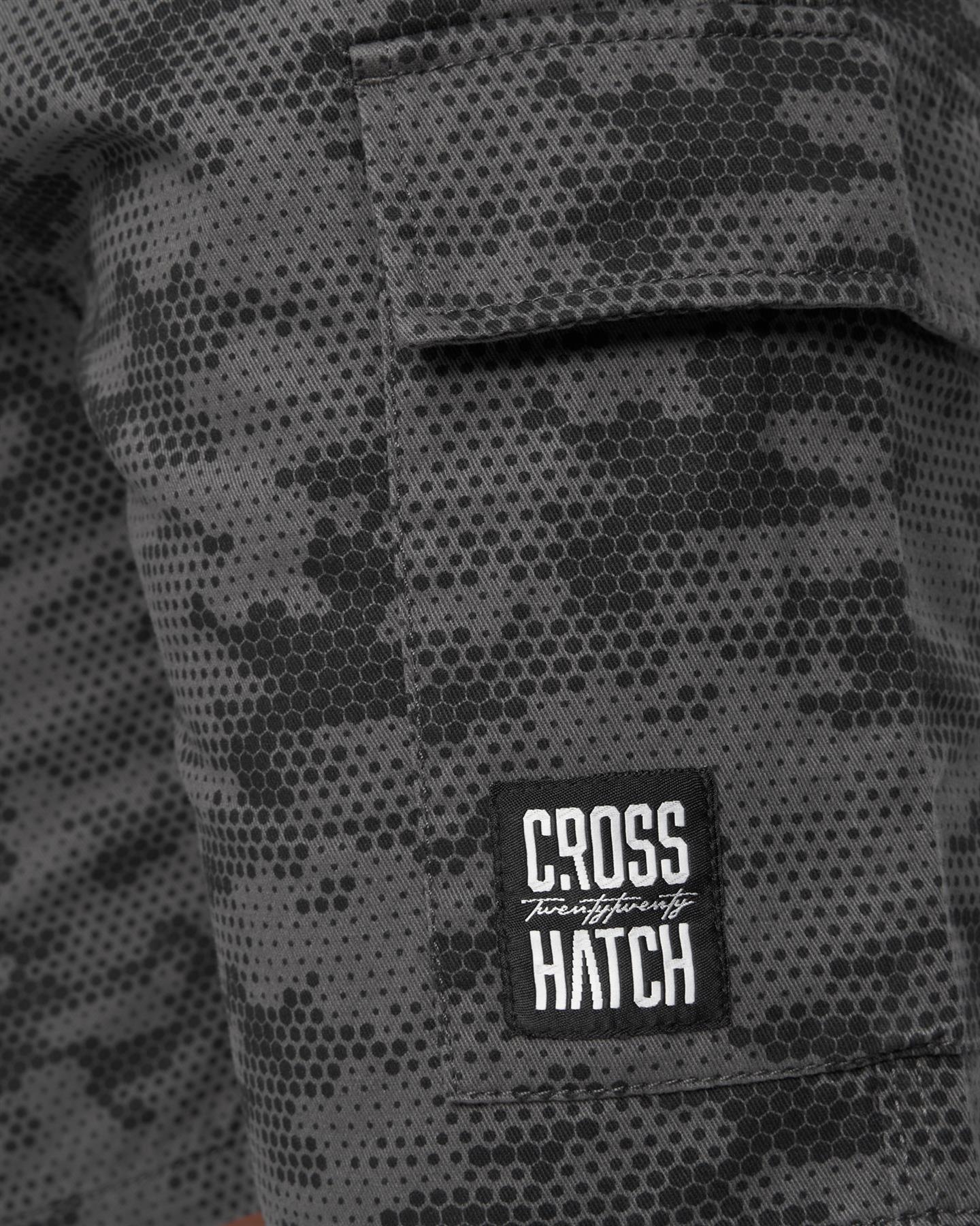 Mens Janscore Elastic Waist Cargo Shorts Dark Grey