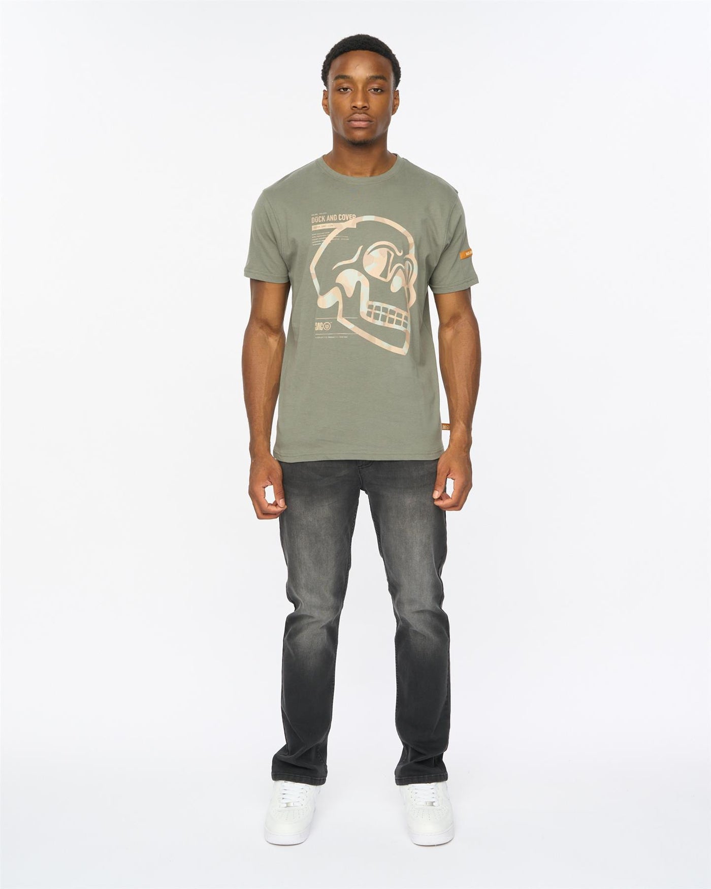 Mens Skullmatic T-Shirt Dark Olive