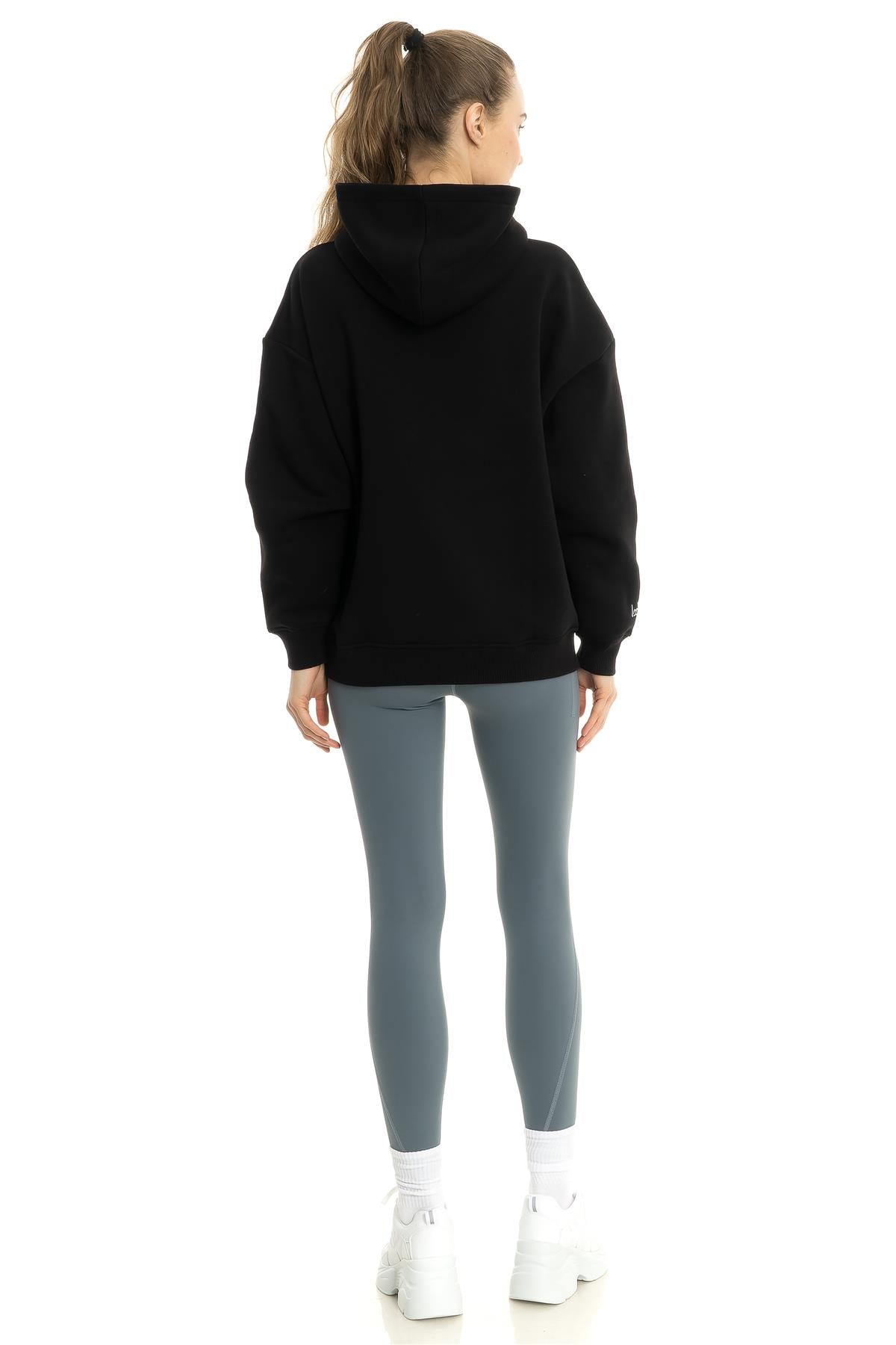 Womens Liliya Oversize Hoodie Black