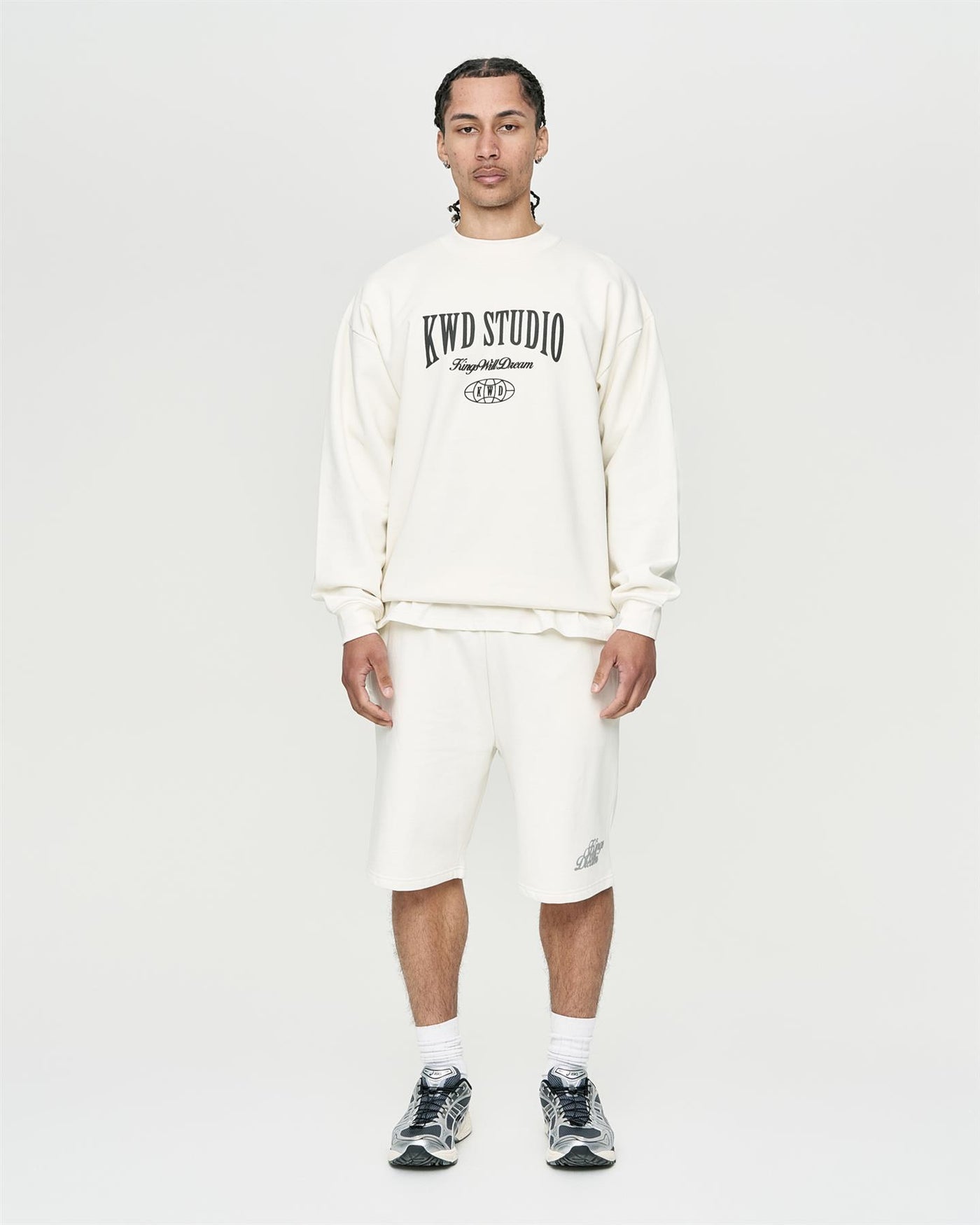 Mens Studio Studios Crew Sweat Off White