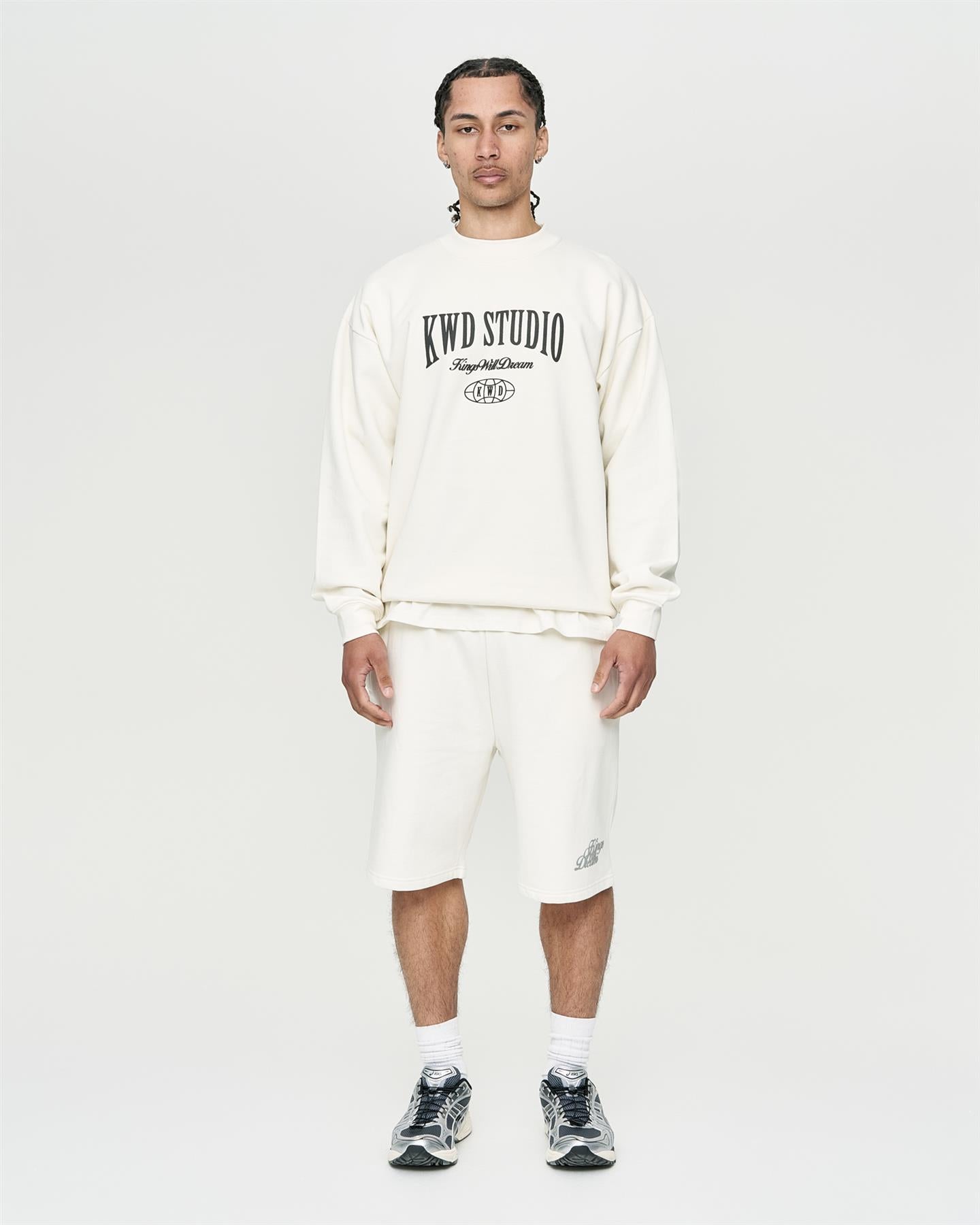 Mens Studio Studios Crew Sweat Off White