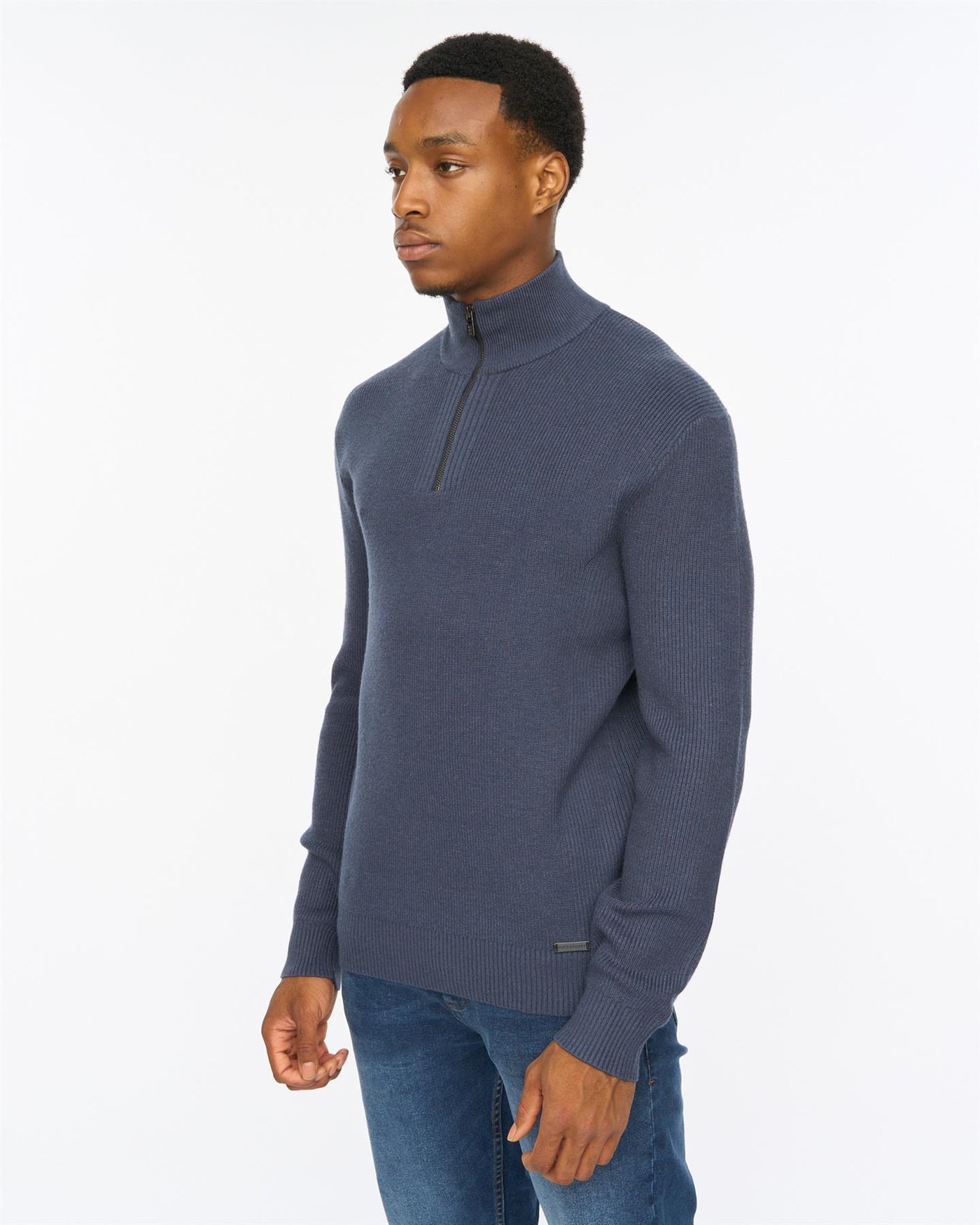 Mens Potenza 1/4 Zip Knit Navy