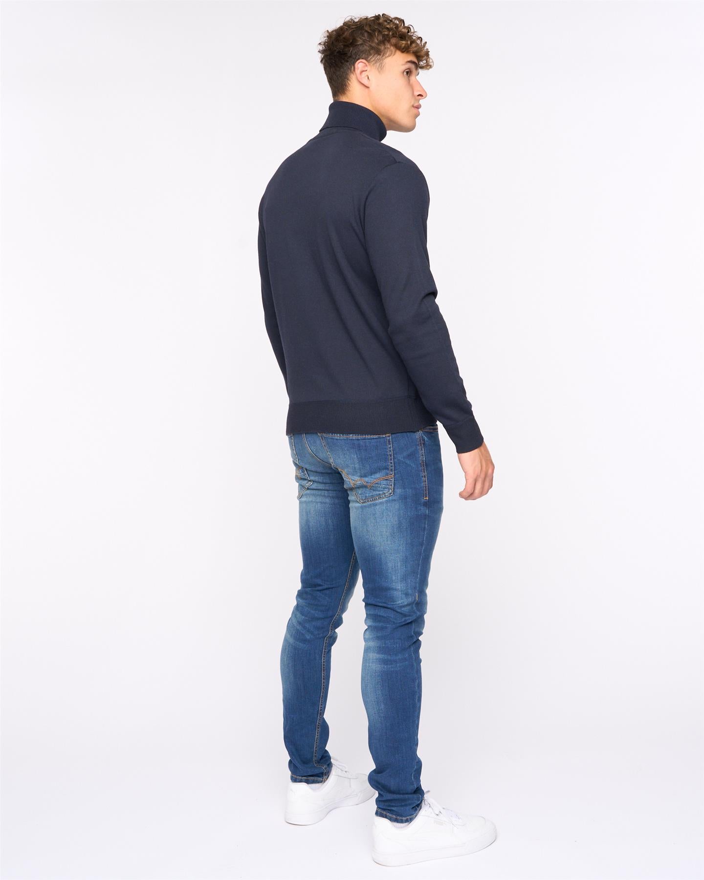 Mens  Cliveden Turtle Neck Knit Navy
