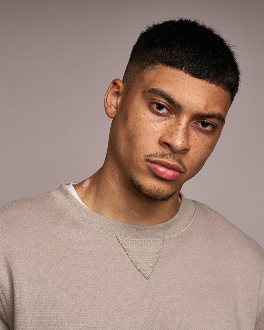 Mens Cranwood Crew Sweat Stone