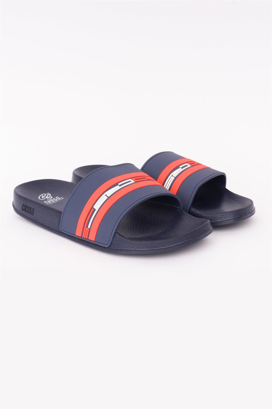 Mens Mentella Sliders Navy/Red