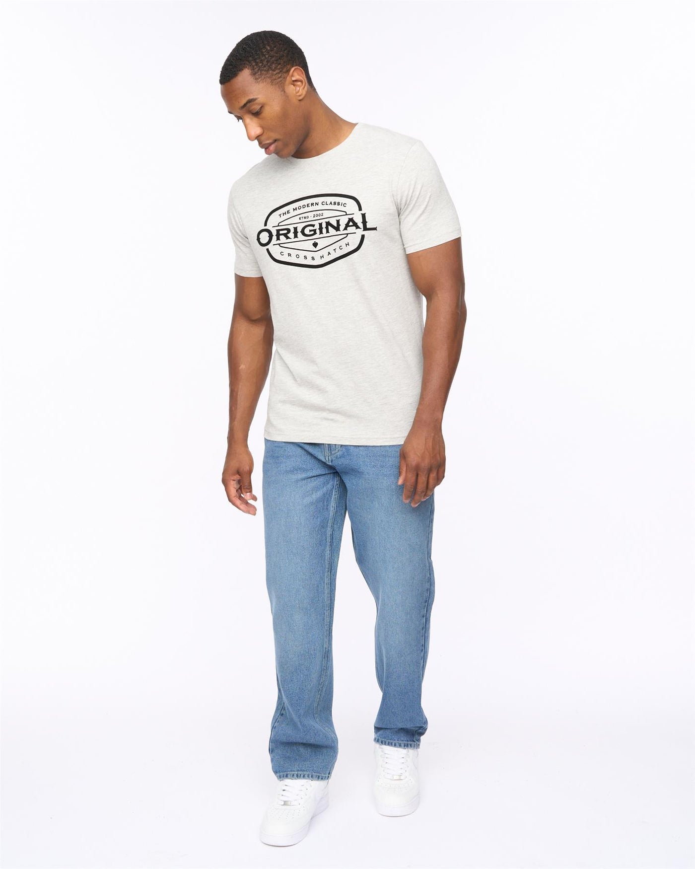 Mens Traptons T-Shirt Grey Marl