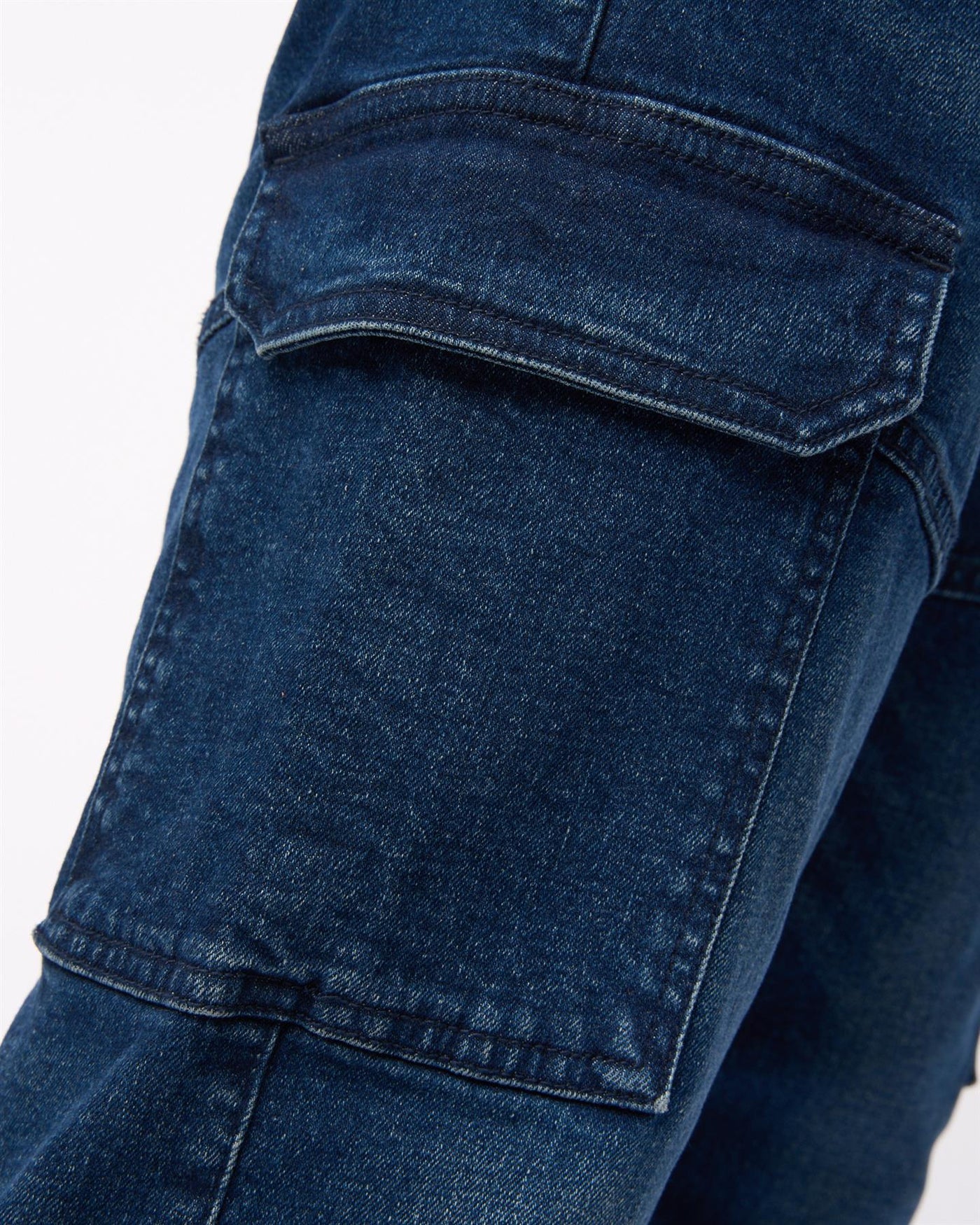 Malimore Cargo Cuff Jeans Dark Wash