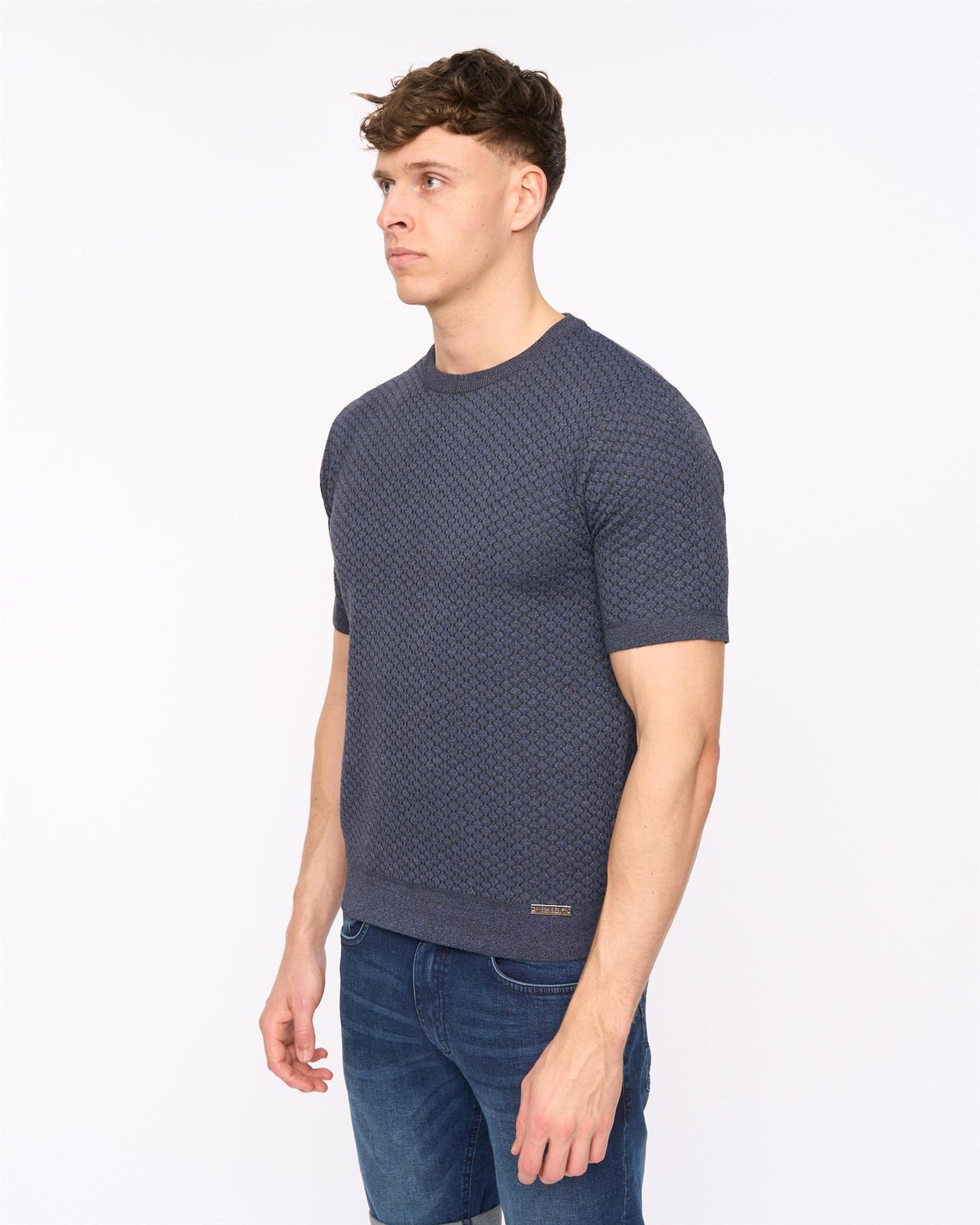 Mens Mataso Knit T-Shirt Slate Blue