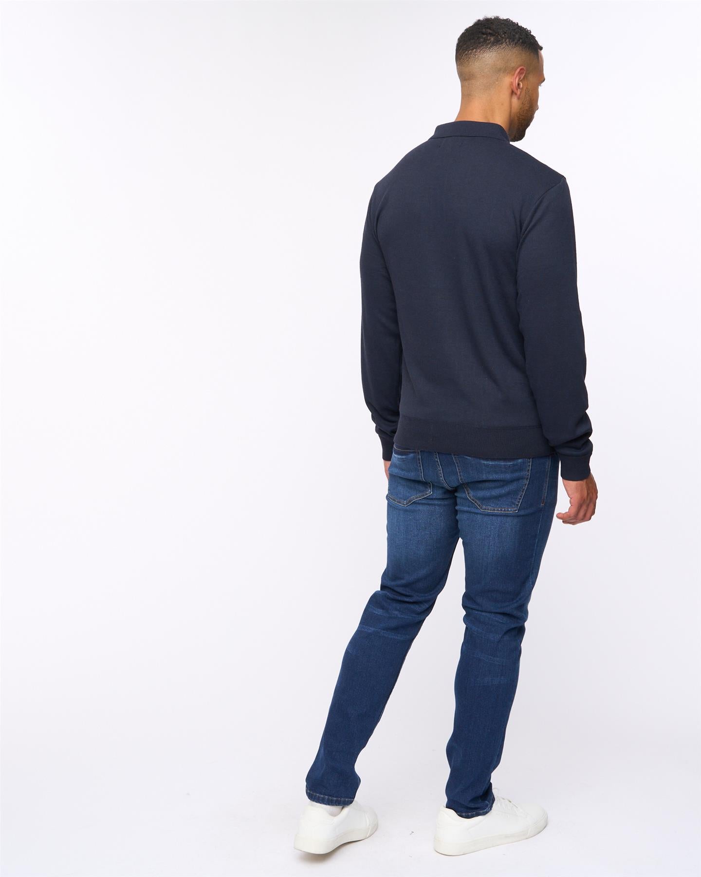 Aldrich 1/2 Zip Knit Polo Navy