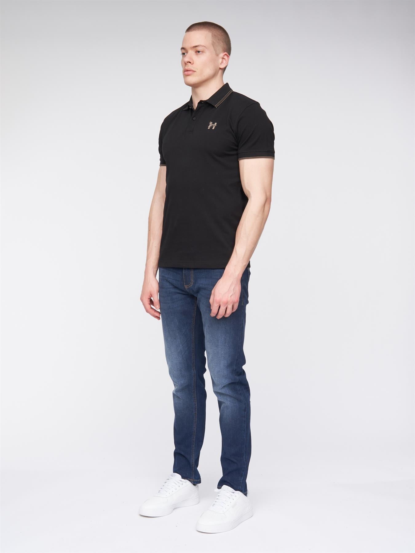 Mens Henflare Polo Black