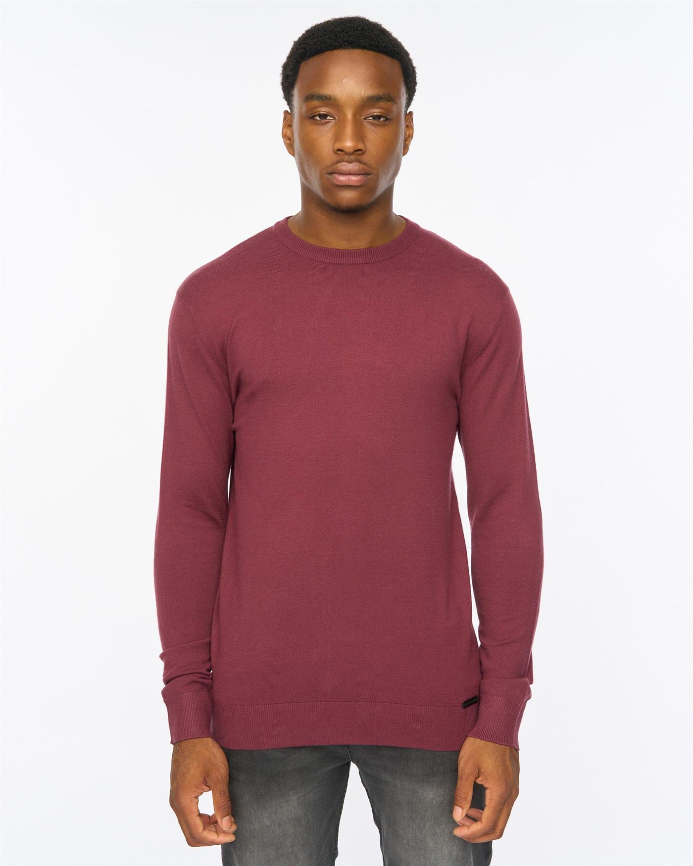 Mens Consenza Crew Knit Raisin