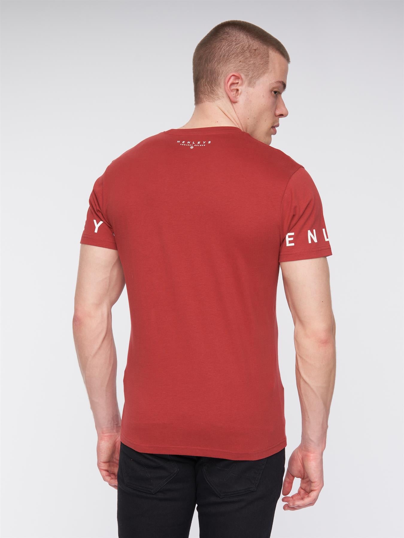 Mens Henflare T-Shirt Deep Red
