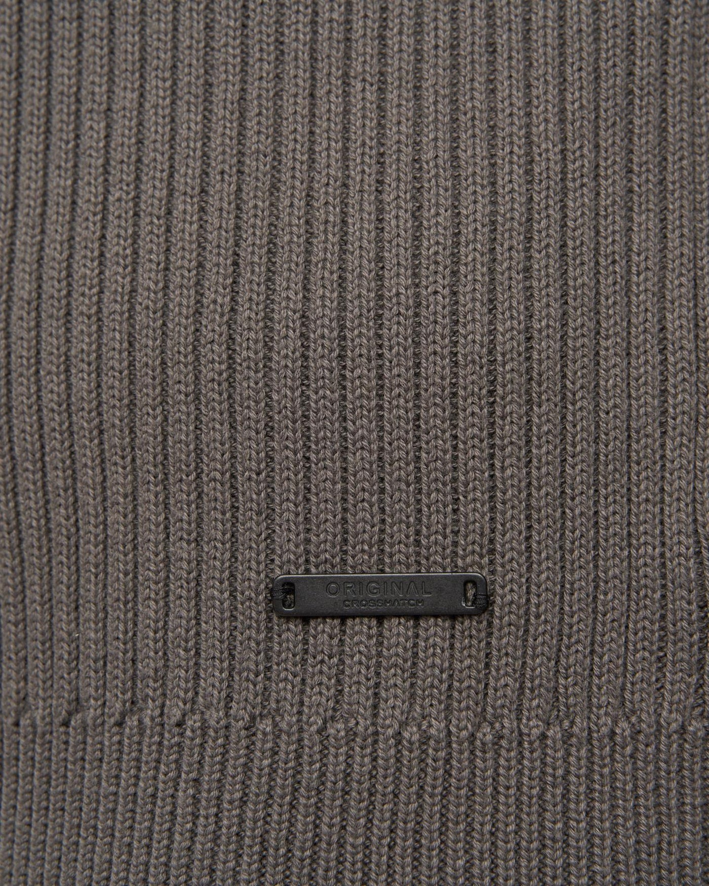 Mens Havaline 1/4 Zip Knit Charcoal Grey
