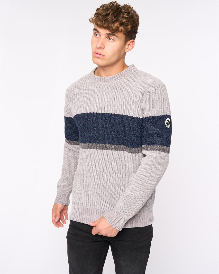 Mens  Kirkman Crew Knit Light Grey