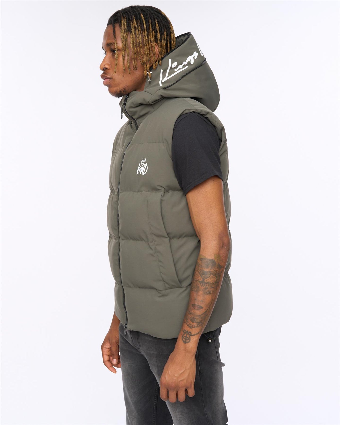 Mens Nahjo Gilet Olive