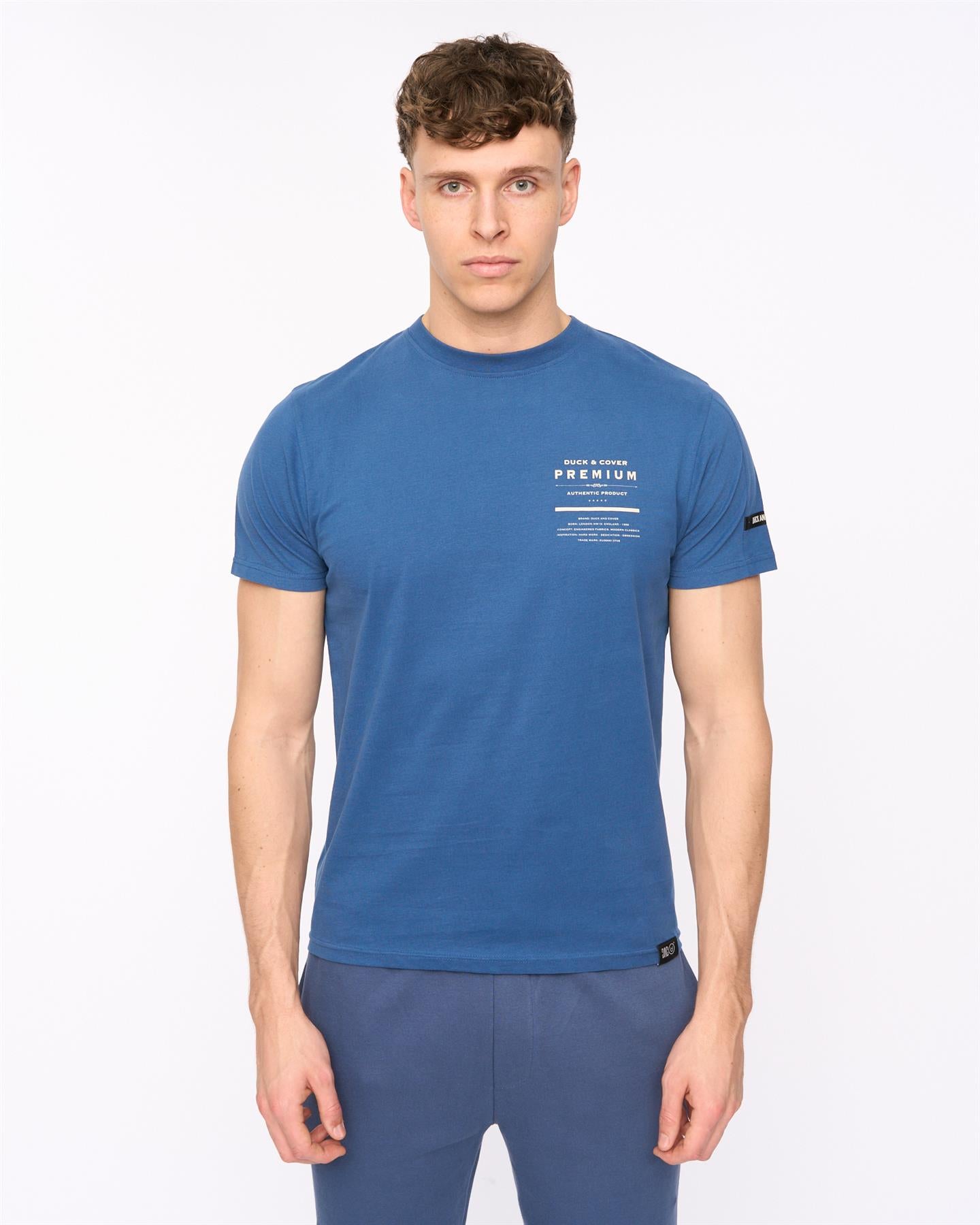 Mens Rayland T-Shirt Denim Blue