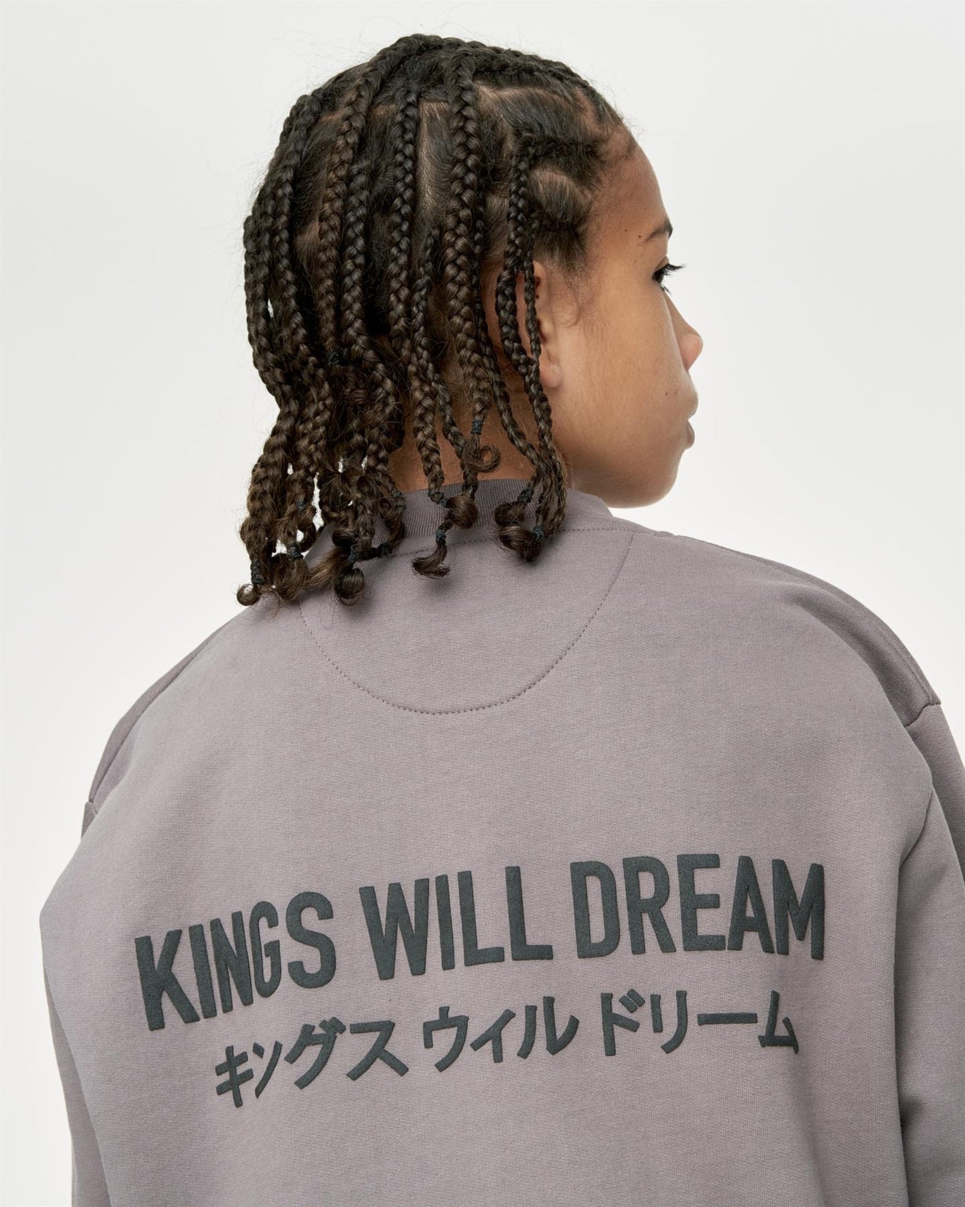 Kids Boys Studio Duo Line Crew Sweat Grey