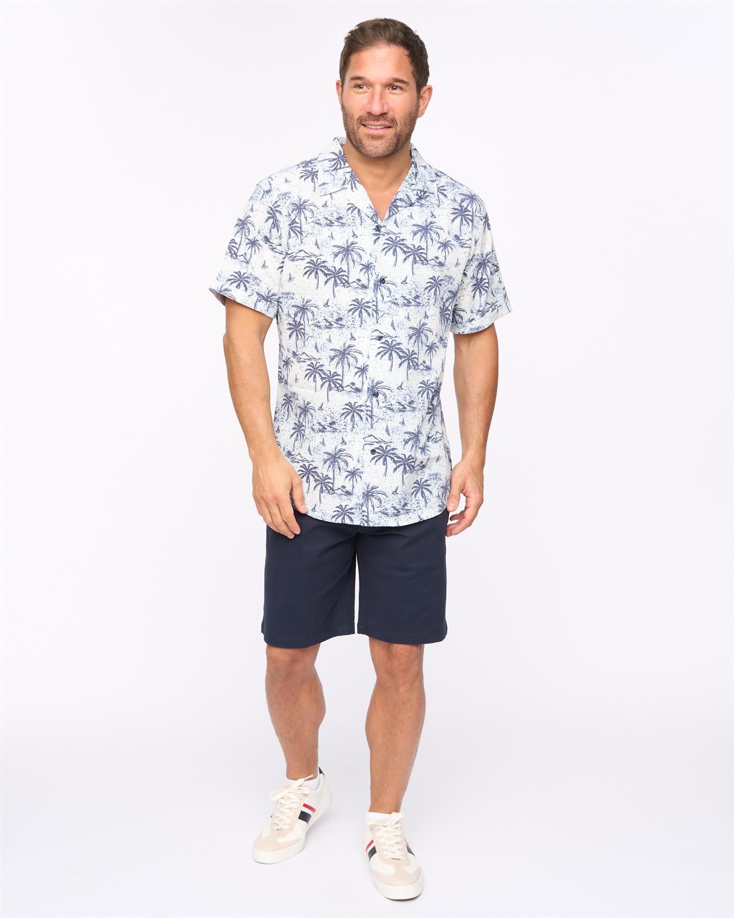 Mens Arecas Short Sleeve Shirt White