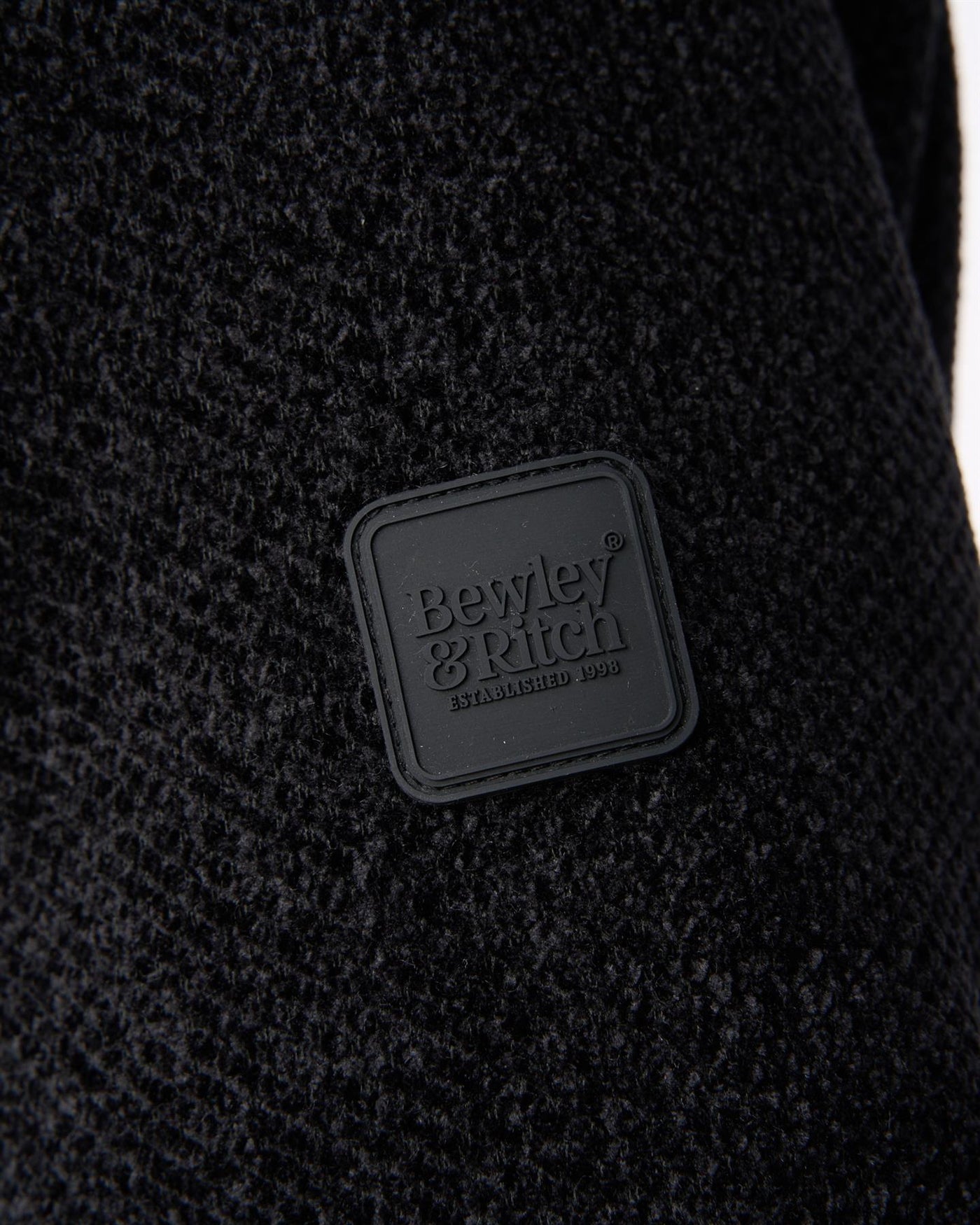 Harewood Chenille 1/4 Zip Jumper Black