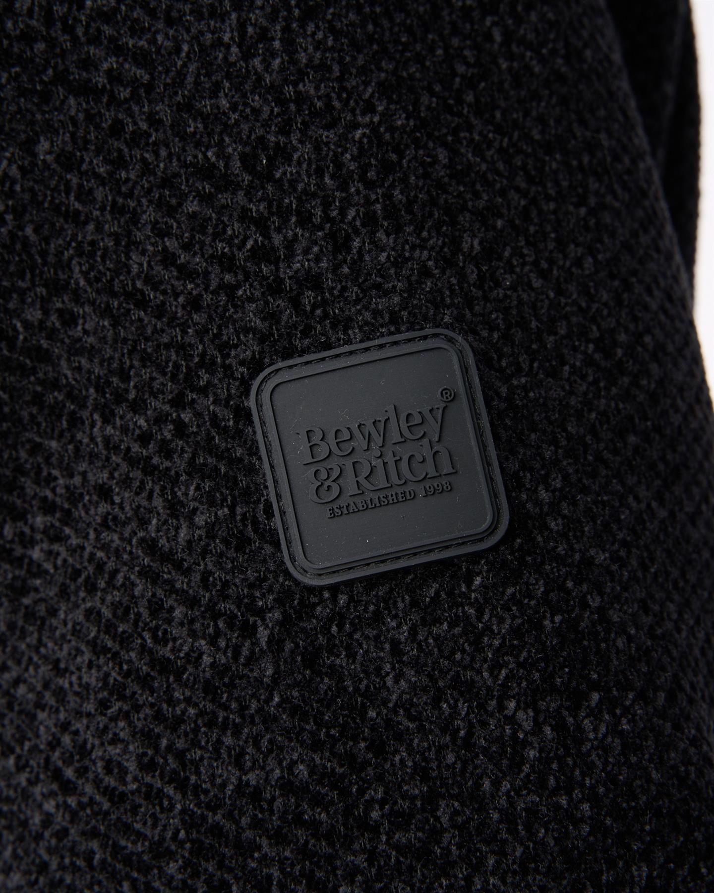 Harewood Chenille 1/4 Zip Jumper Black