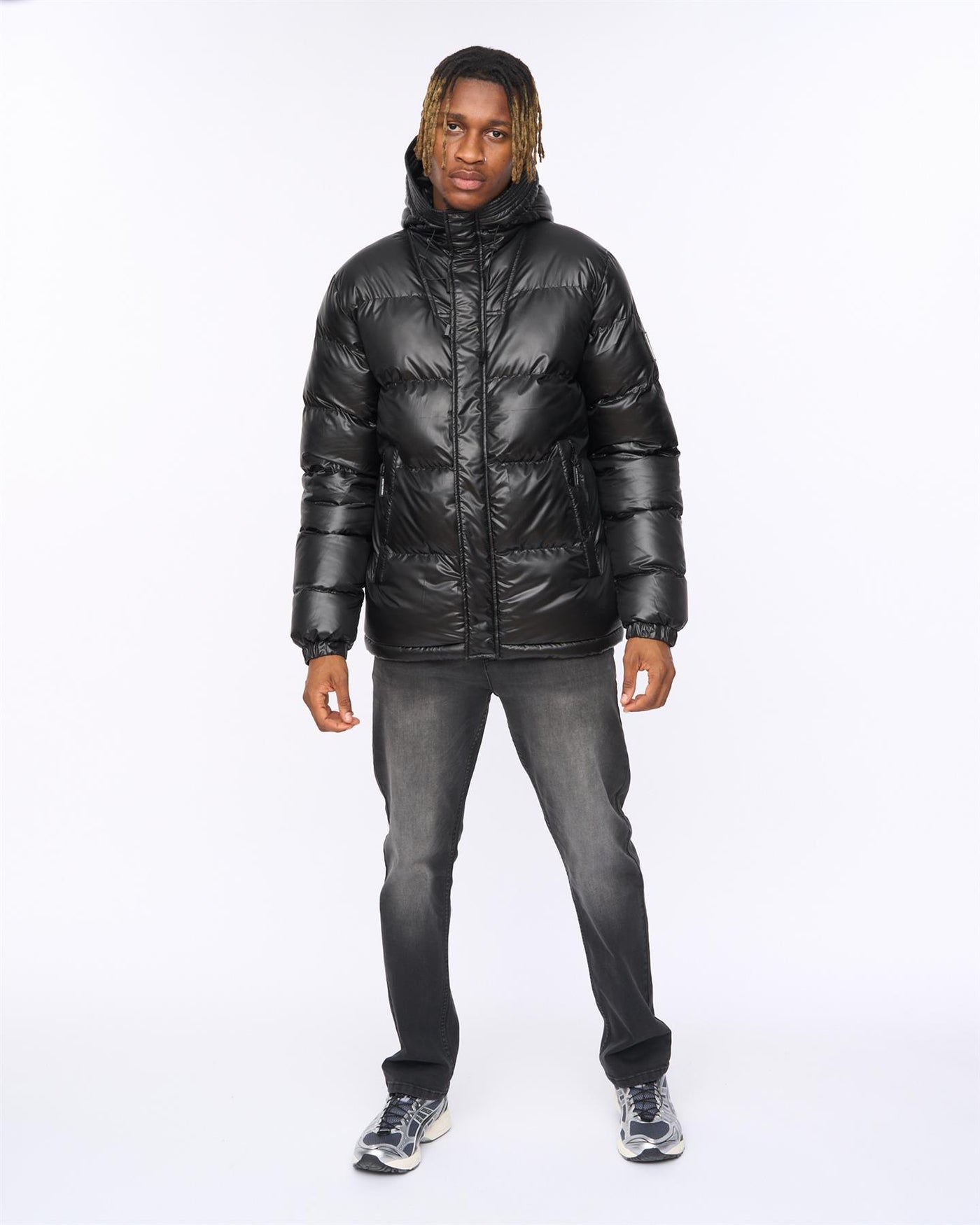 Mens Welcome Puffer Jacket Black