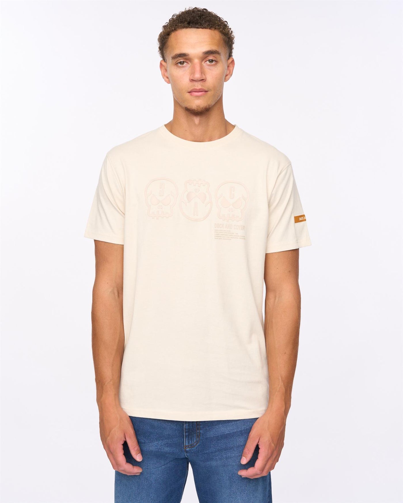 Mens Deltamans T-Shirt Light Stone